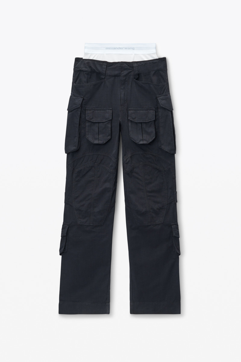 Pre-Styled Cargo Pants with Brief Waistband - 1