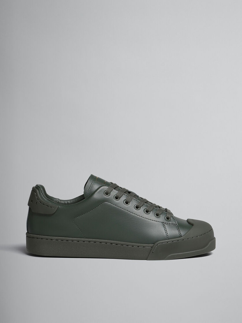 DADA BUMPER SNEAKER IN GREEN LEATHER 1