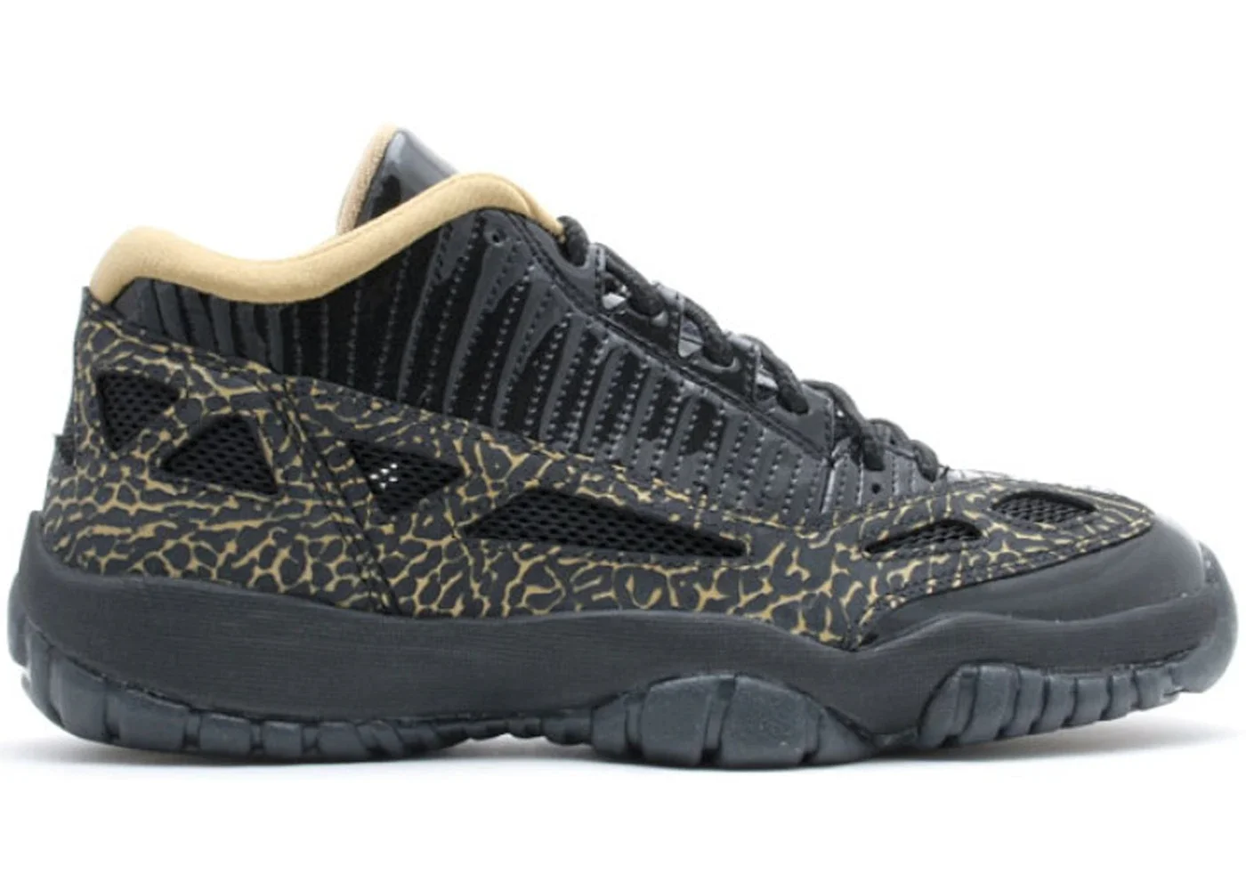 Jordan 11 Retro Low IE Black Metallic Gold (Women's) - 1