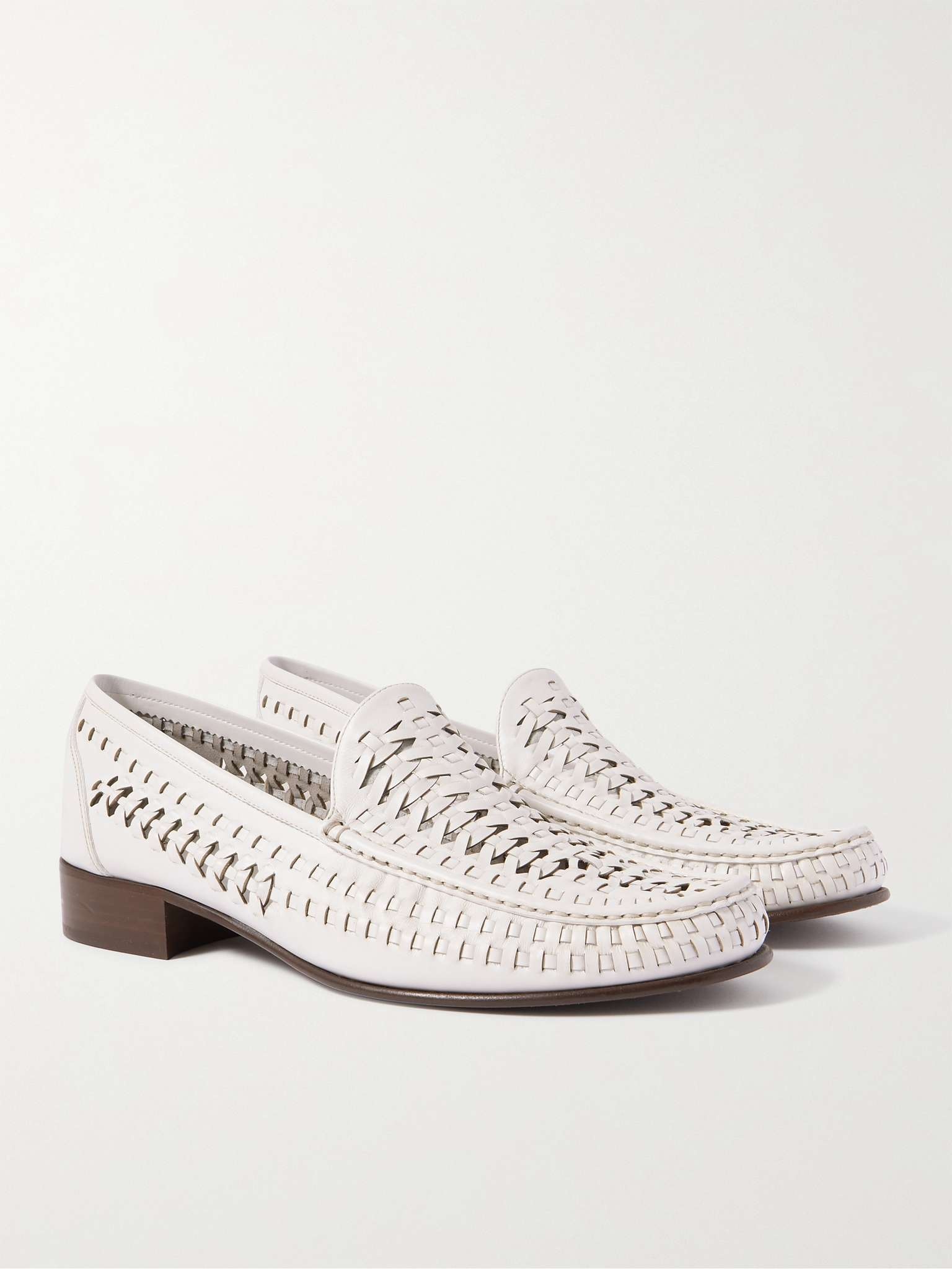 Swann Woven Leather Loafers - 4