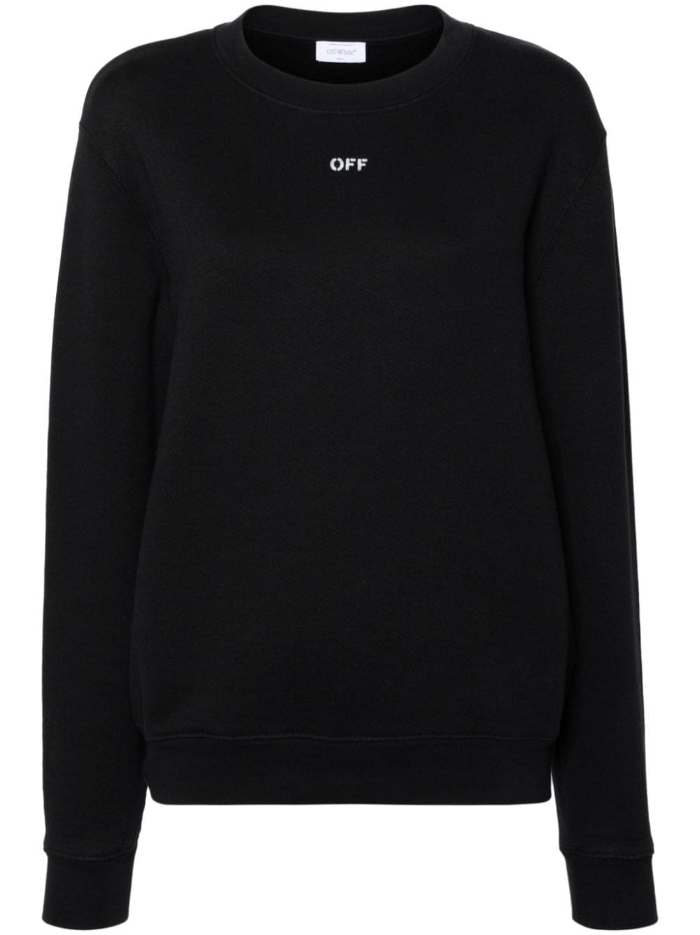 Arrows-embroidered cotton sweatshirt - 1