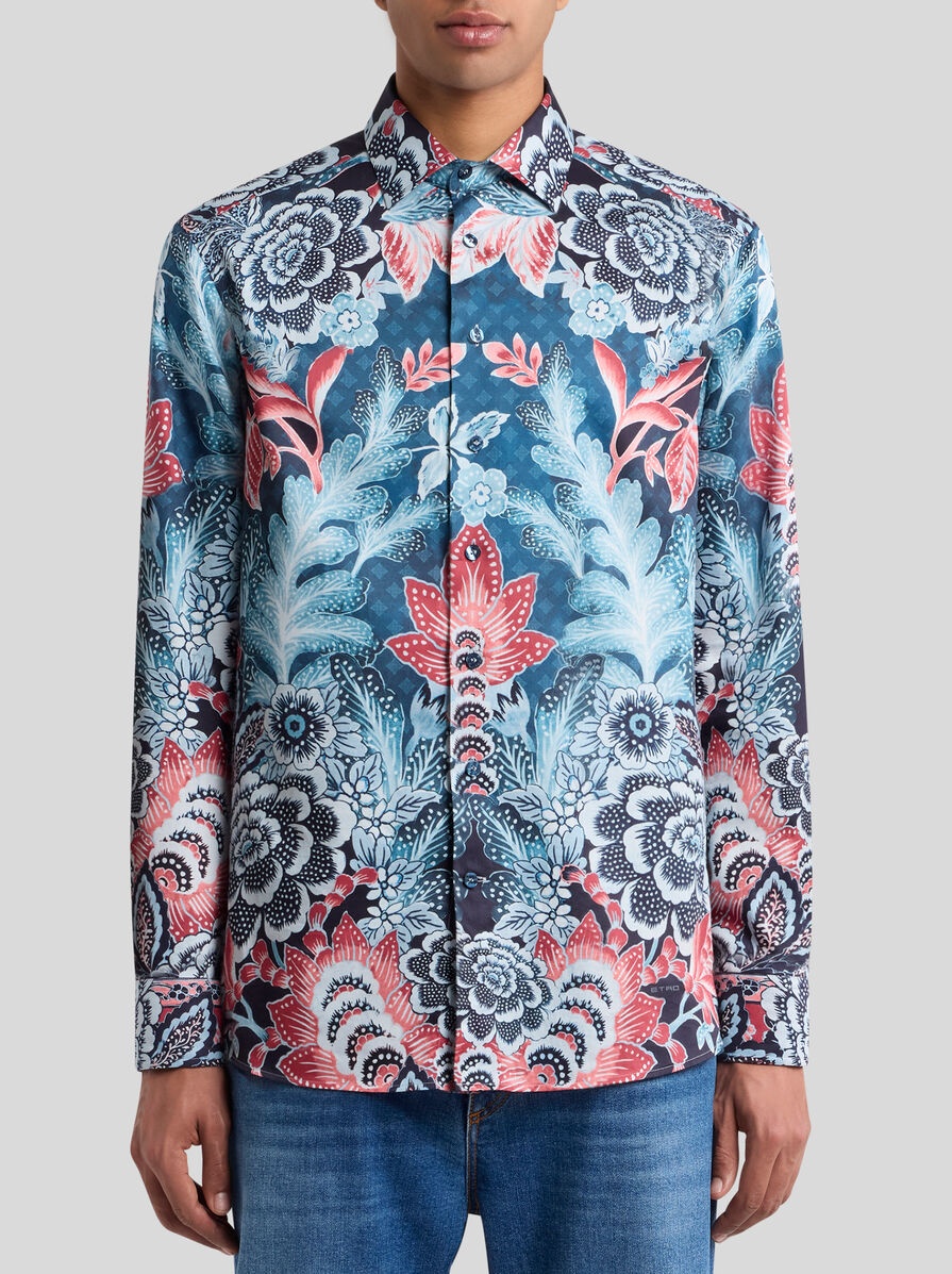 COTTON SHIRT WITH PLACED PRINT - 2