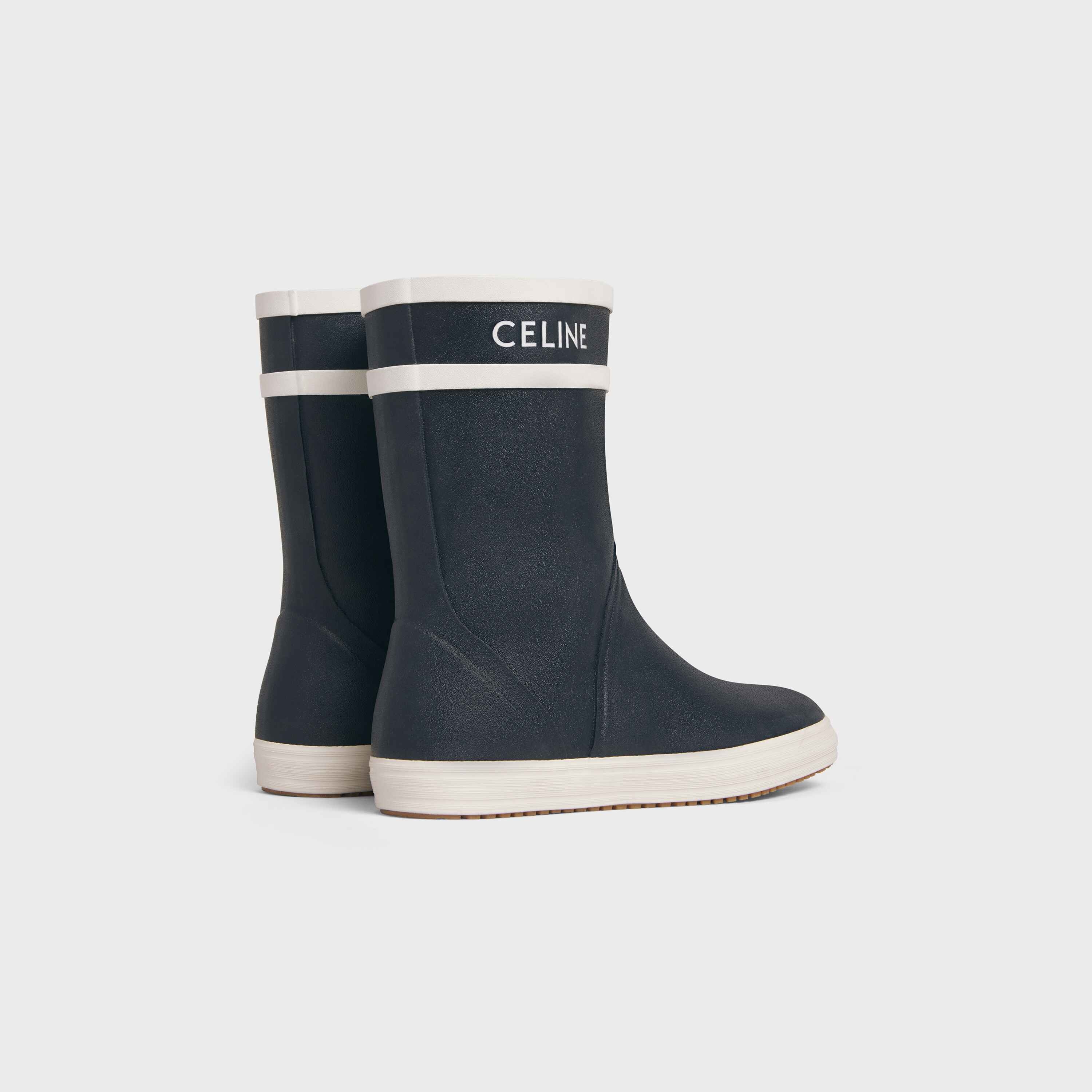 Flat Half Boot Les Bottes de Pont Celine in Natural Rubber - 3