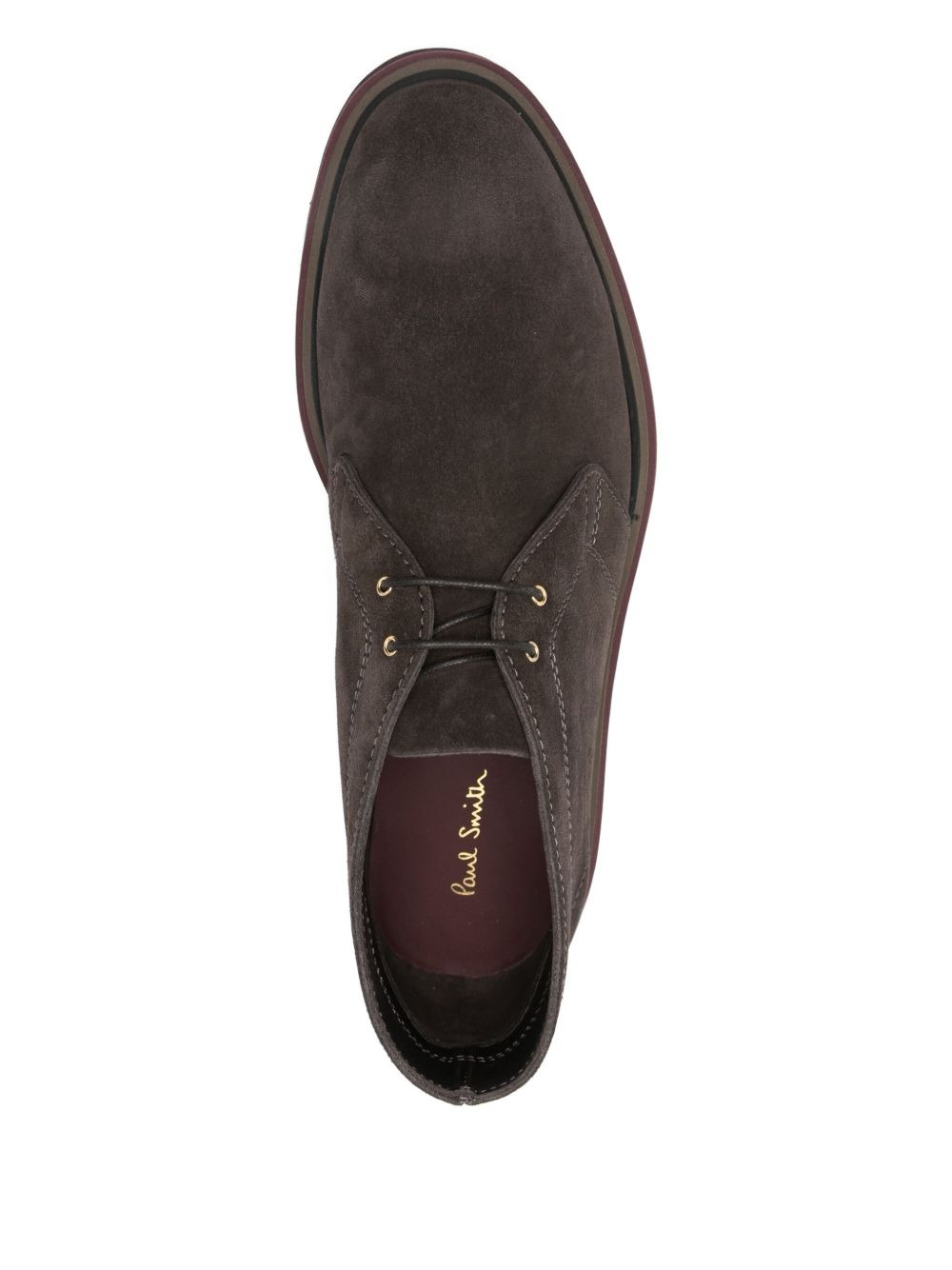 suede lace-up boots - 4