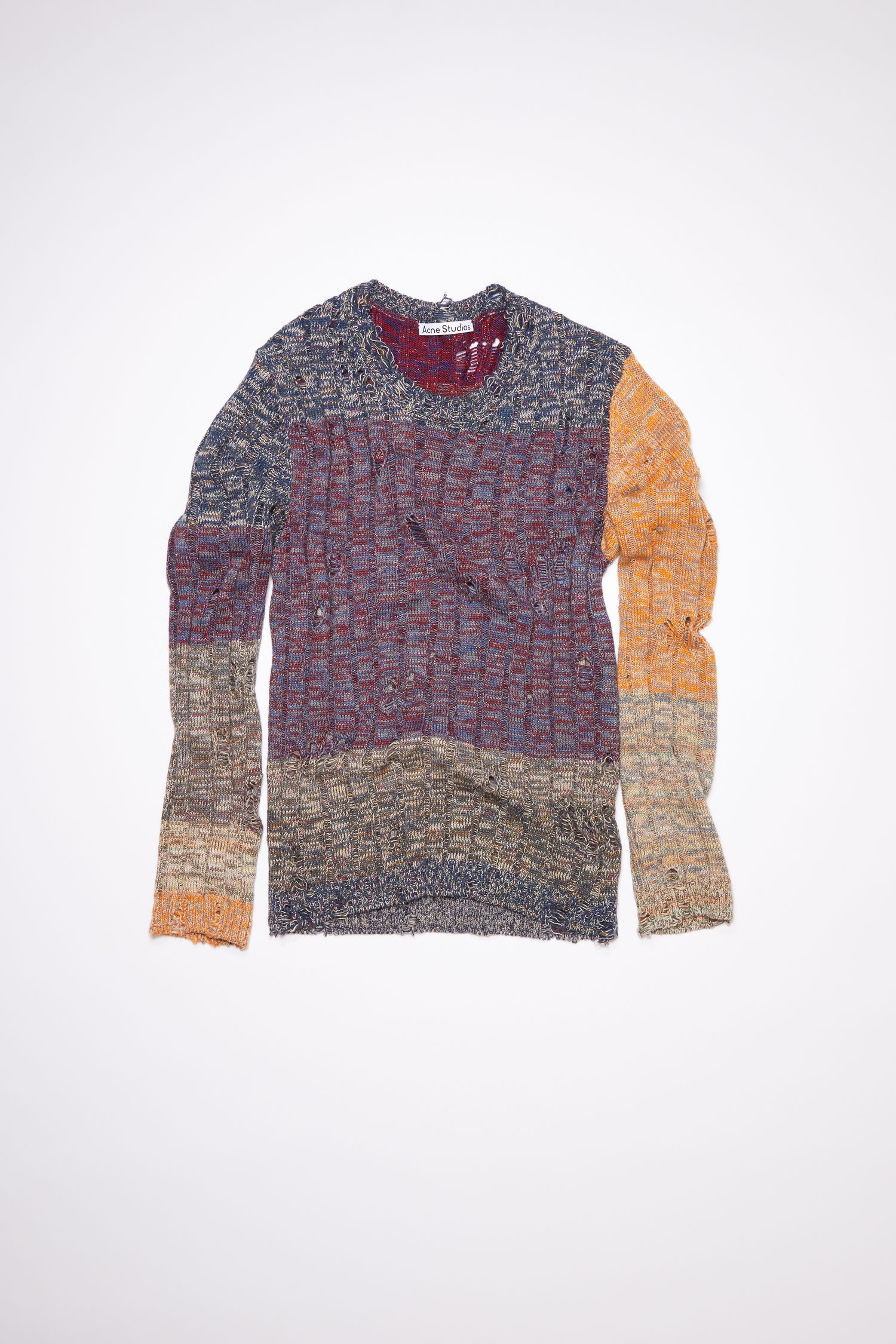 Distressed sweater - Dark red/multi - 4