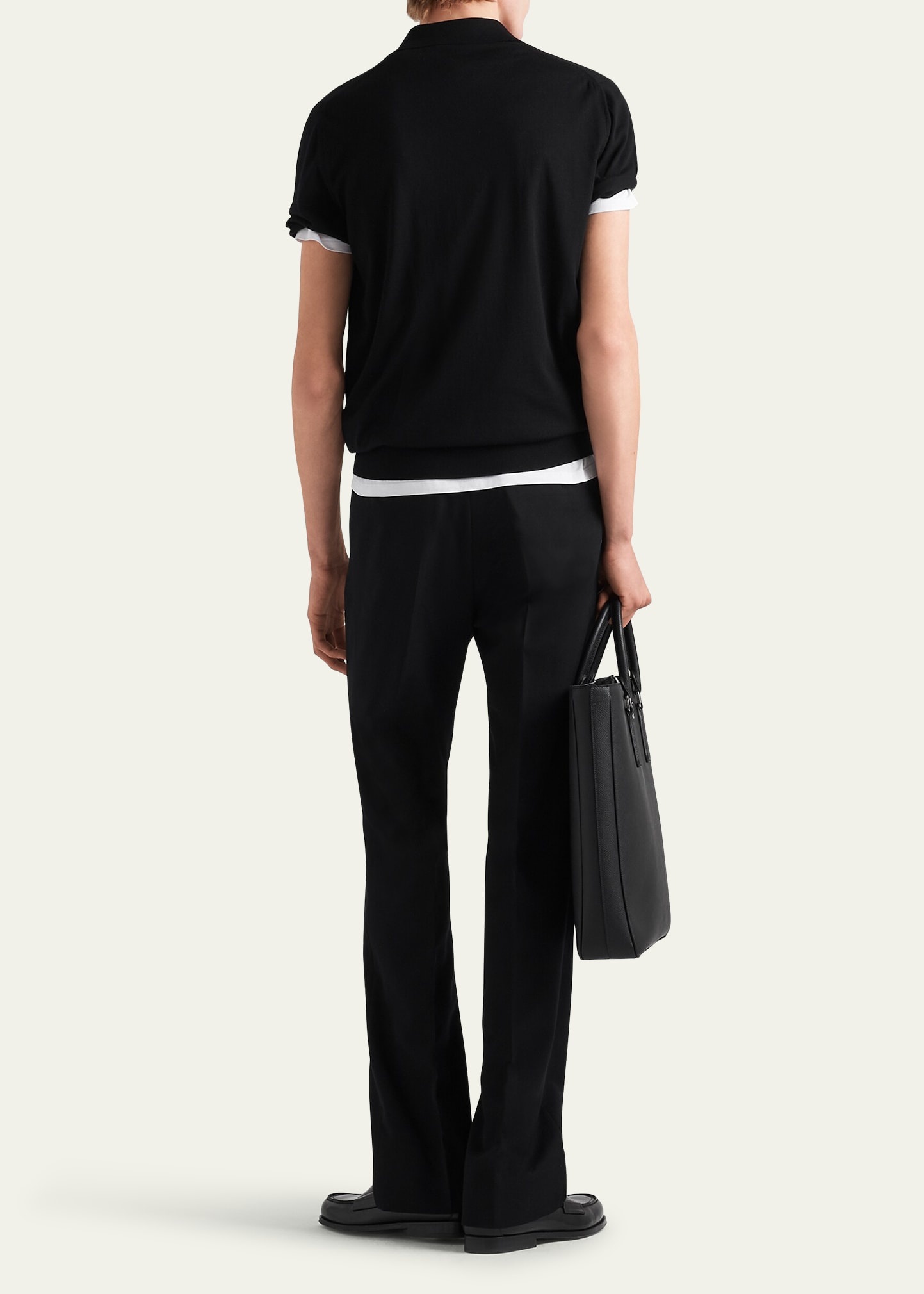 Men's Wool Logo Polo - 3