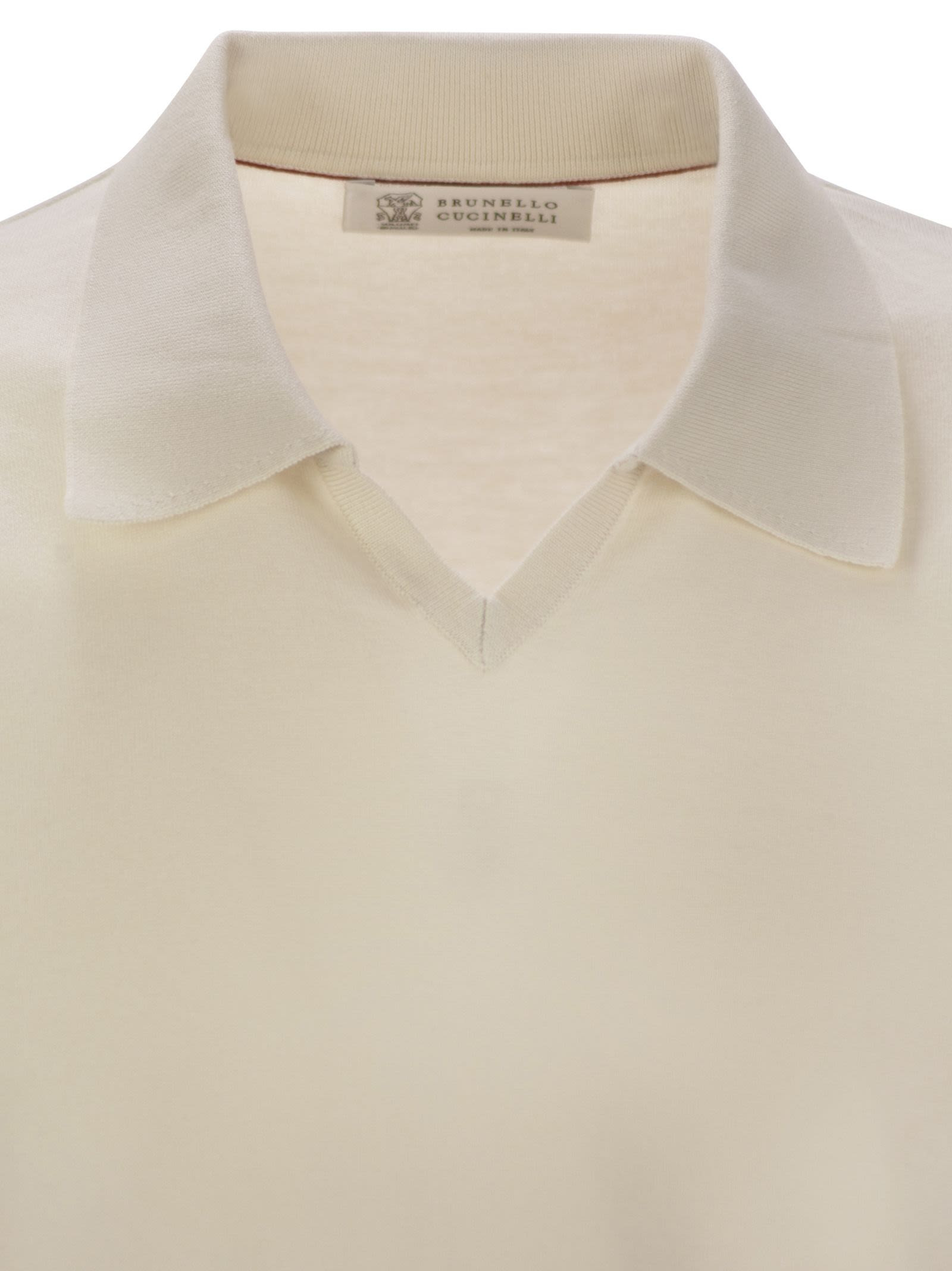 Brunello Cucinelli Men Cotton Polo Style Sweater - 4