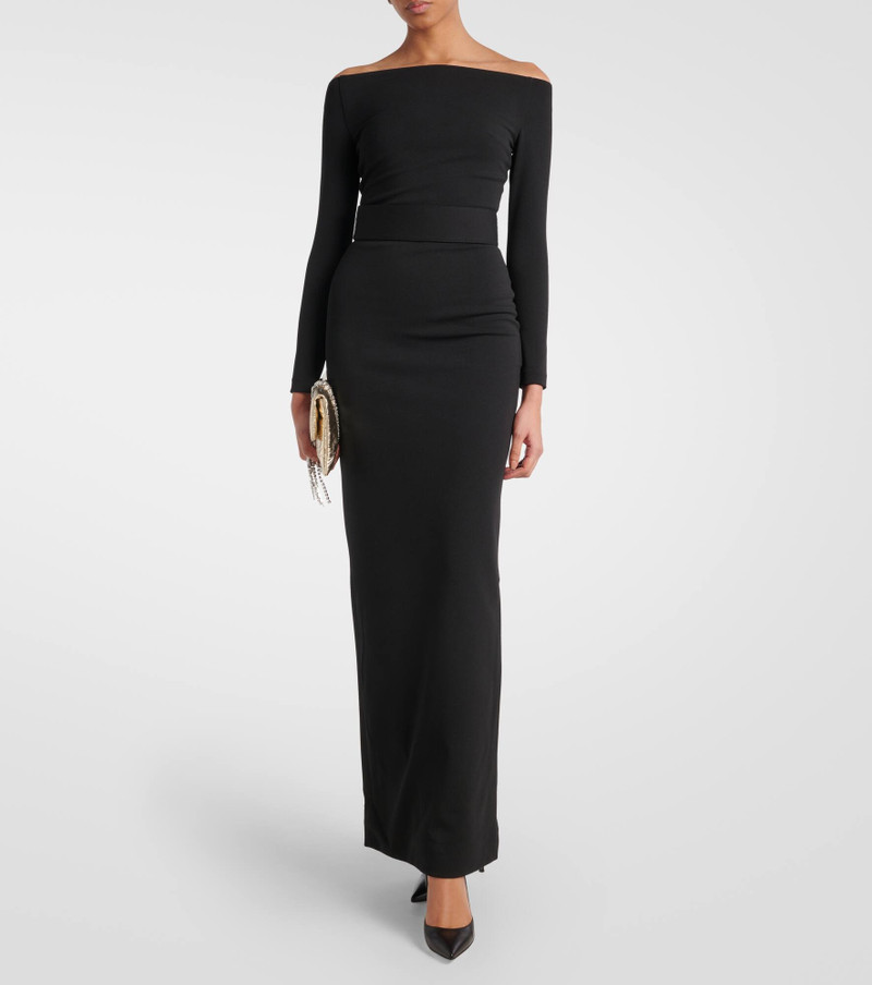 SOLACE LONDON Sabina off-shoulder gown outlook