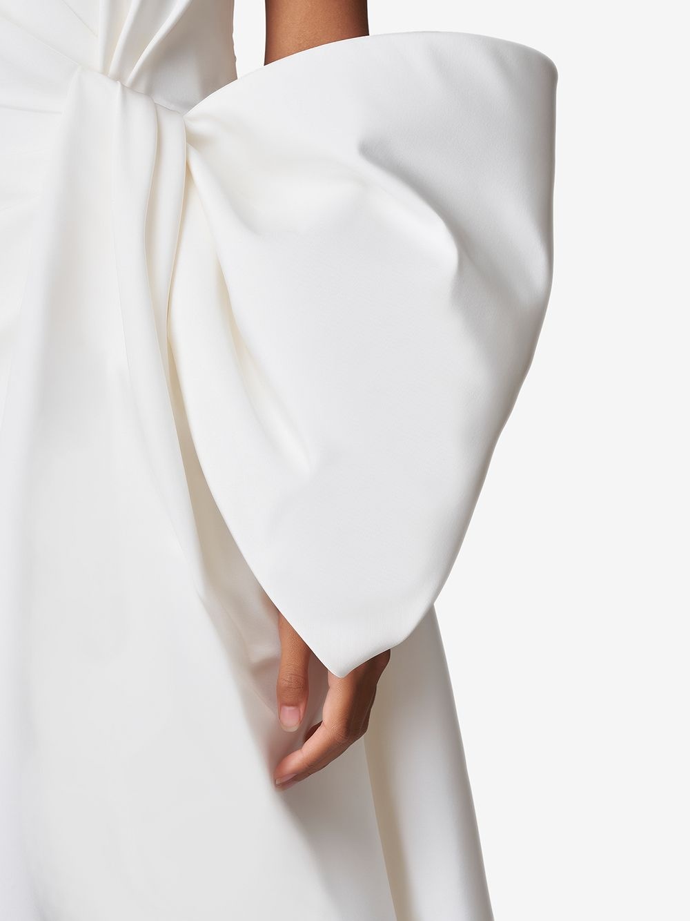 bow-detail silk minidress - 4