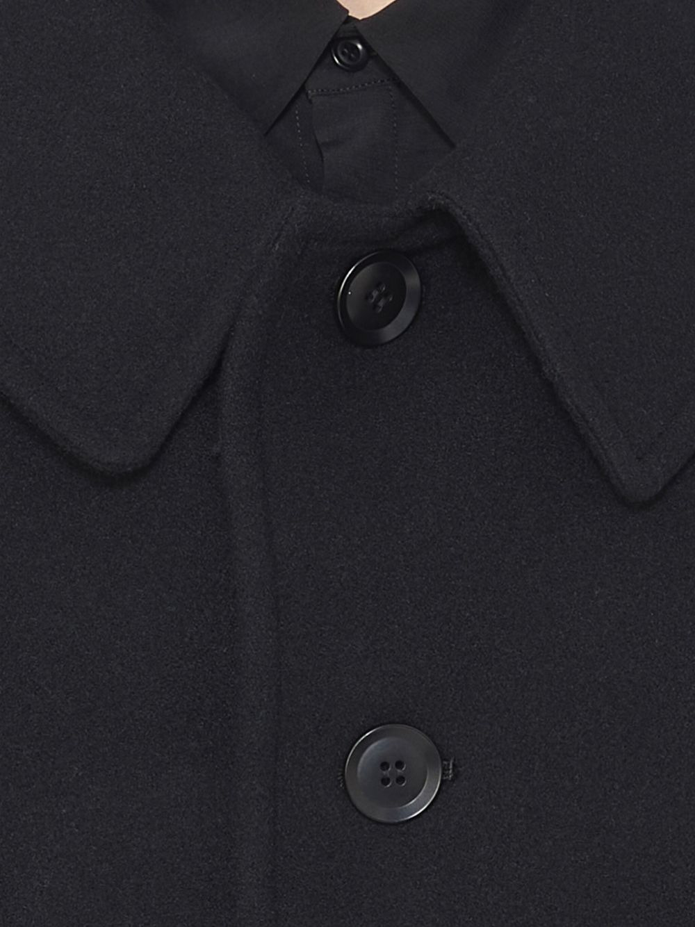 button-fastening flap-pocket coat - 4