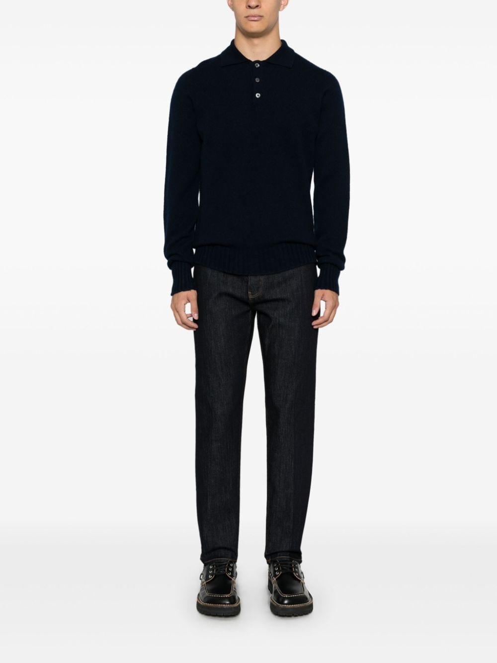 logo-plaque straight-leg jeans - 2