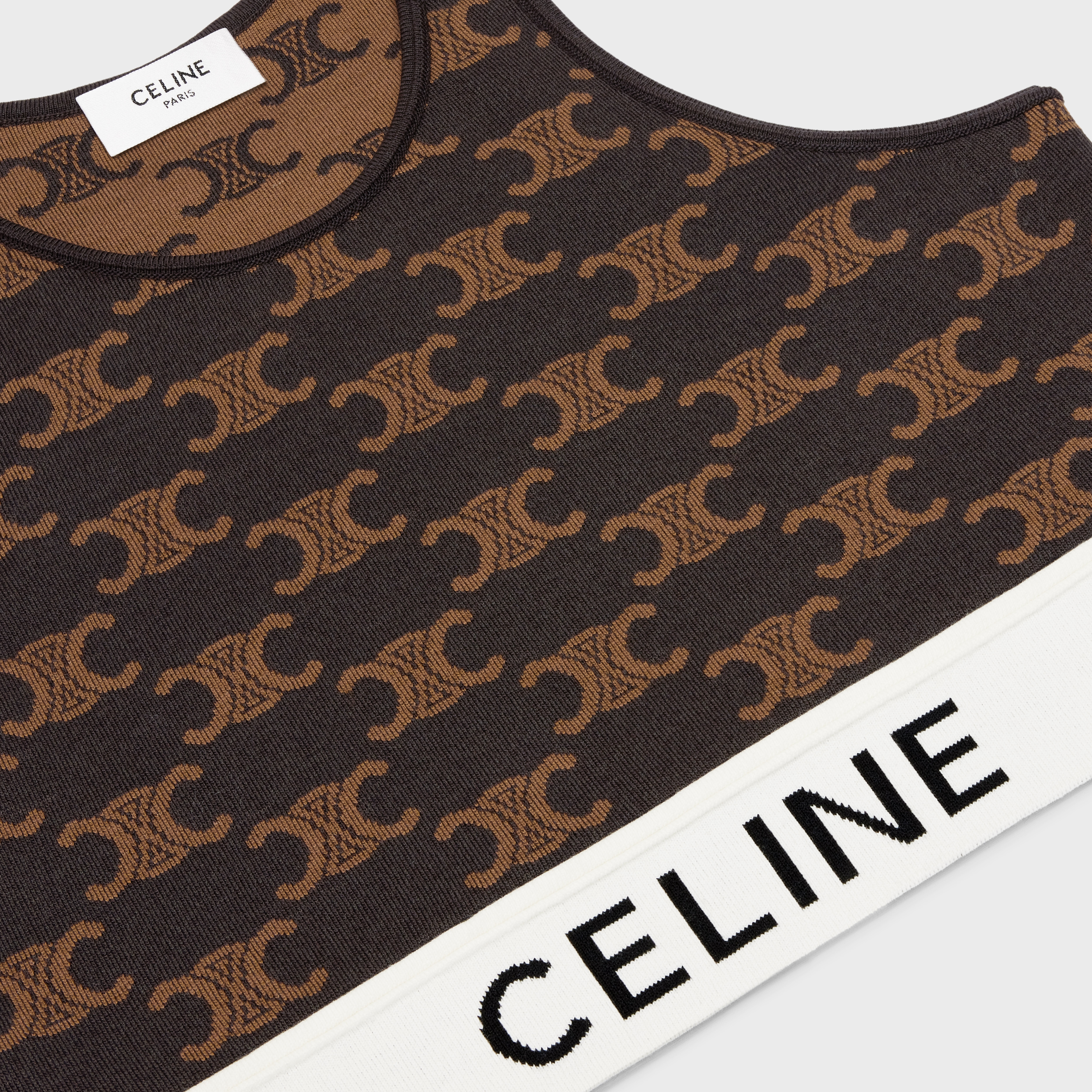 Celine bra in monogram silk cotton - 3