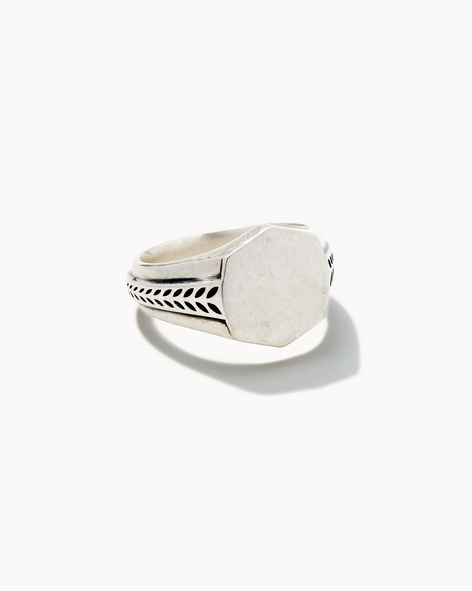Hicks Signet Ring in Oxidized Sterling Silver - 1