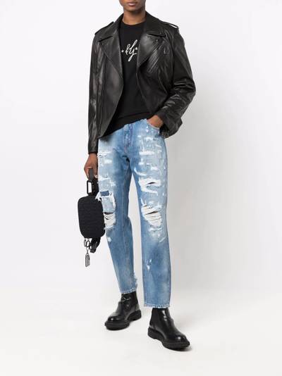 Dolce & Gabbana distressed straight-leg jeans outlook