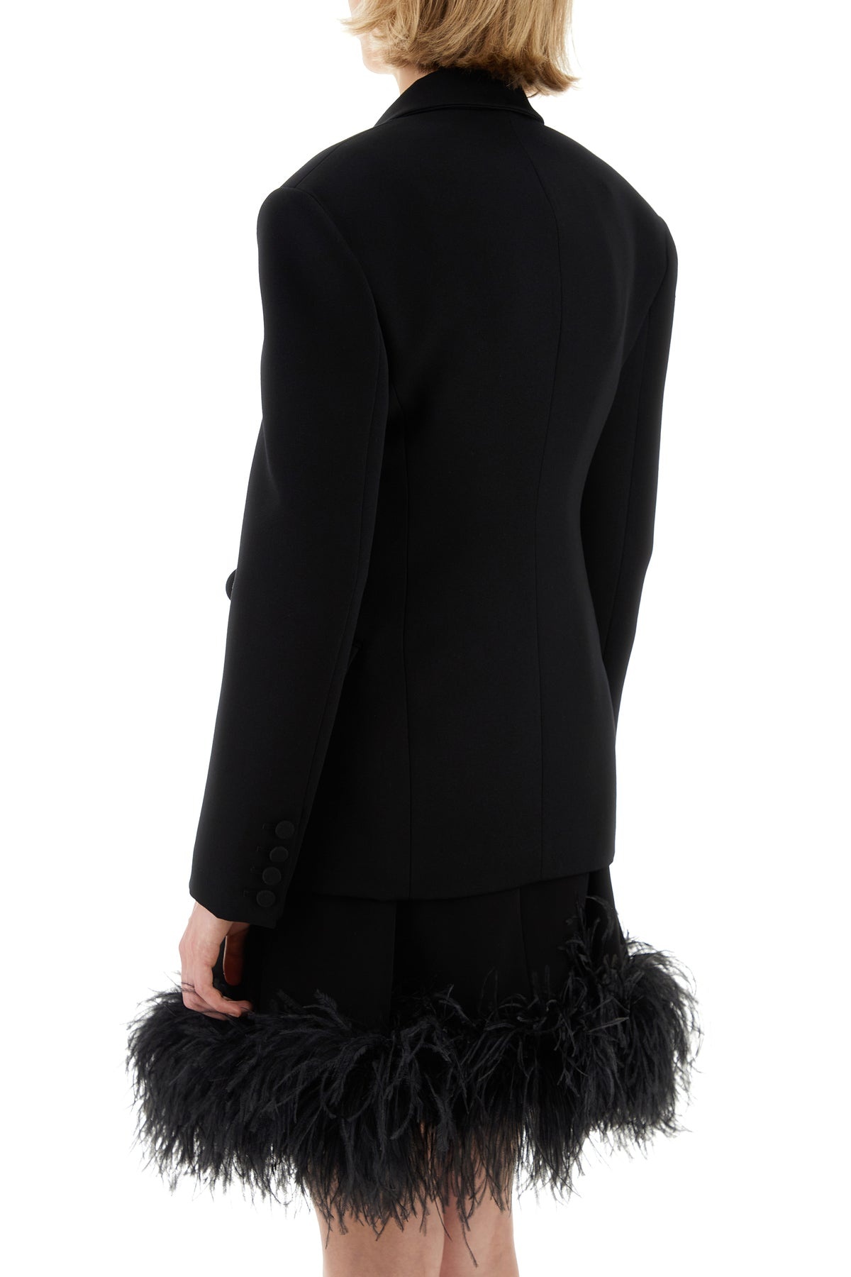 Black wool blazer - 4