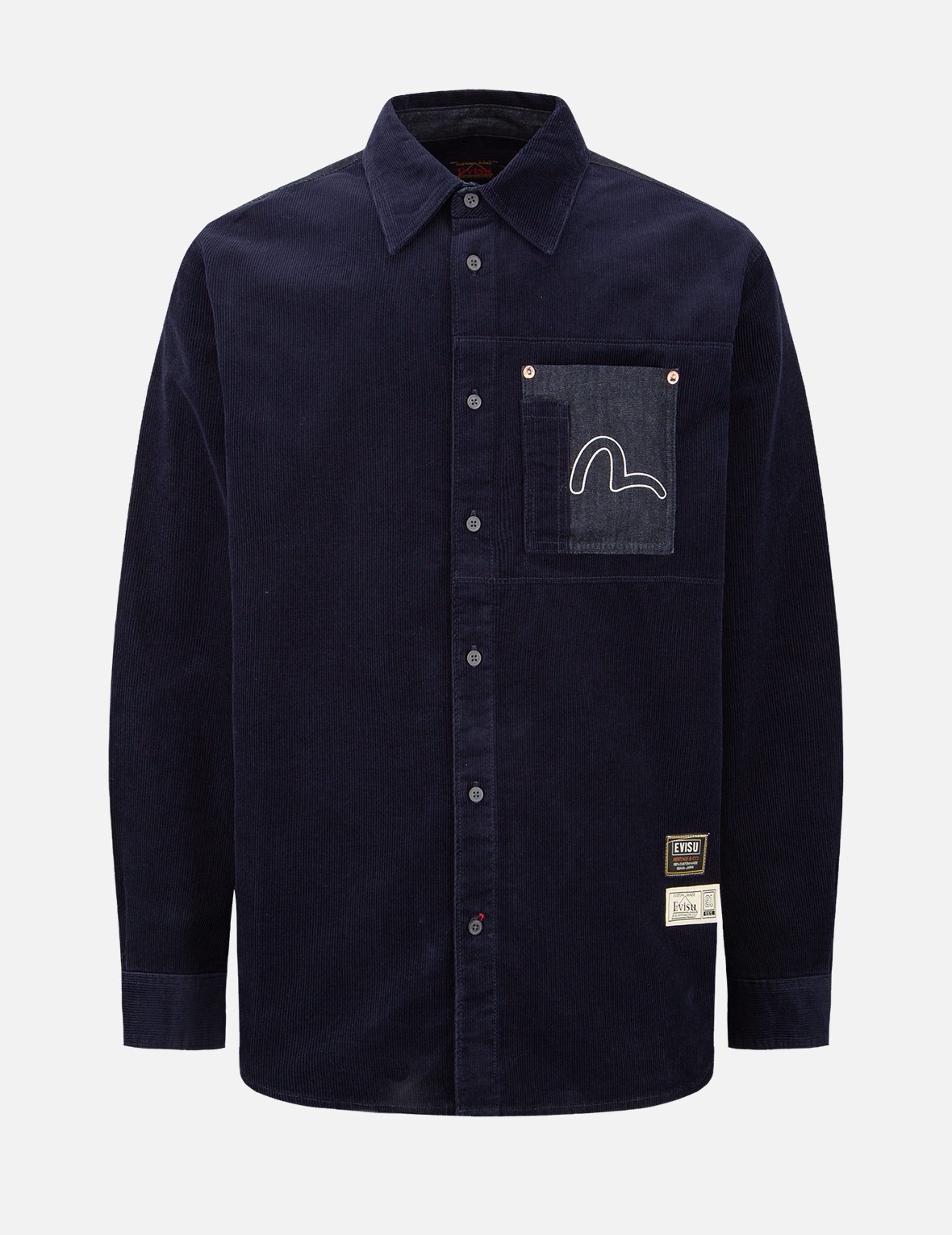 LOGO EMBROIDERY CORDUROY SHIRT - 2