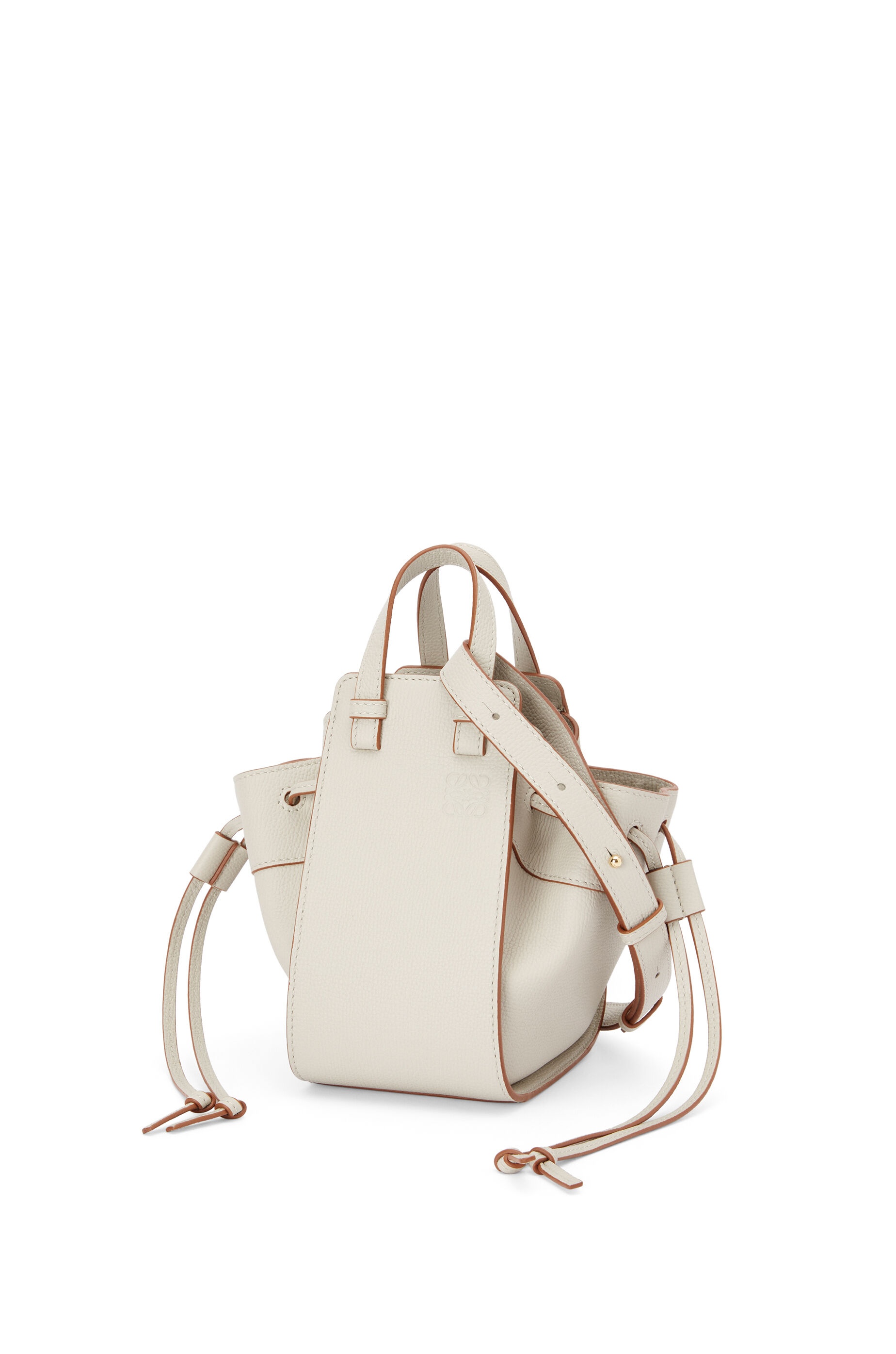 Mini Hammock Drawstring in pebble grain calfskin - 3