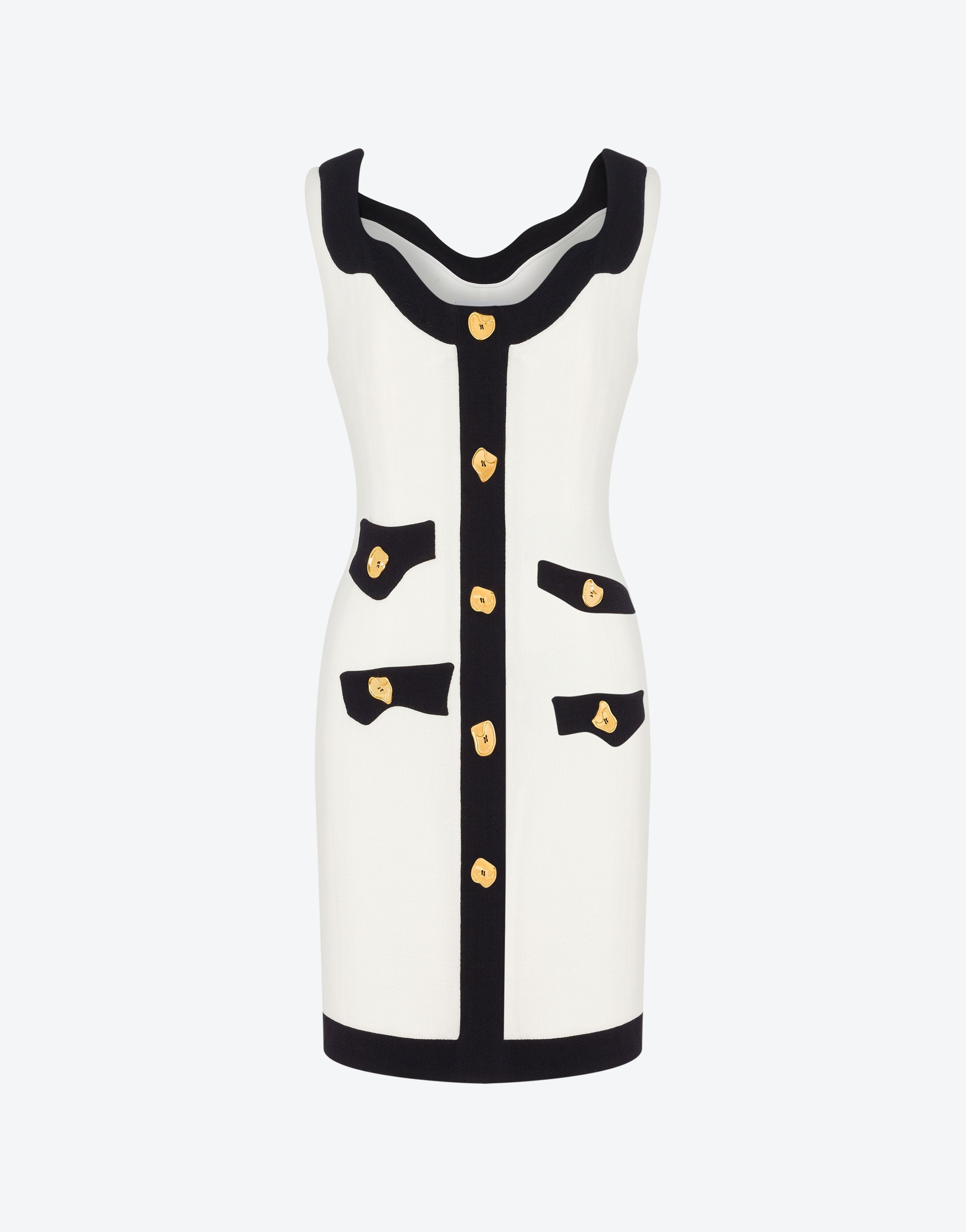 【関税&送料込】Moschino Two-Tone Stretch Viscose Blend Dres Moschino Two-tone stretch viscose blend dress