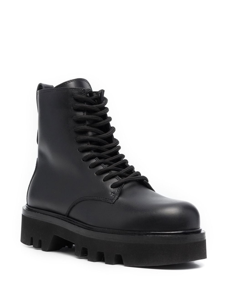 FURLA lace-up leather boots outlook