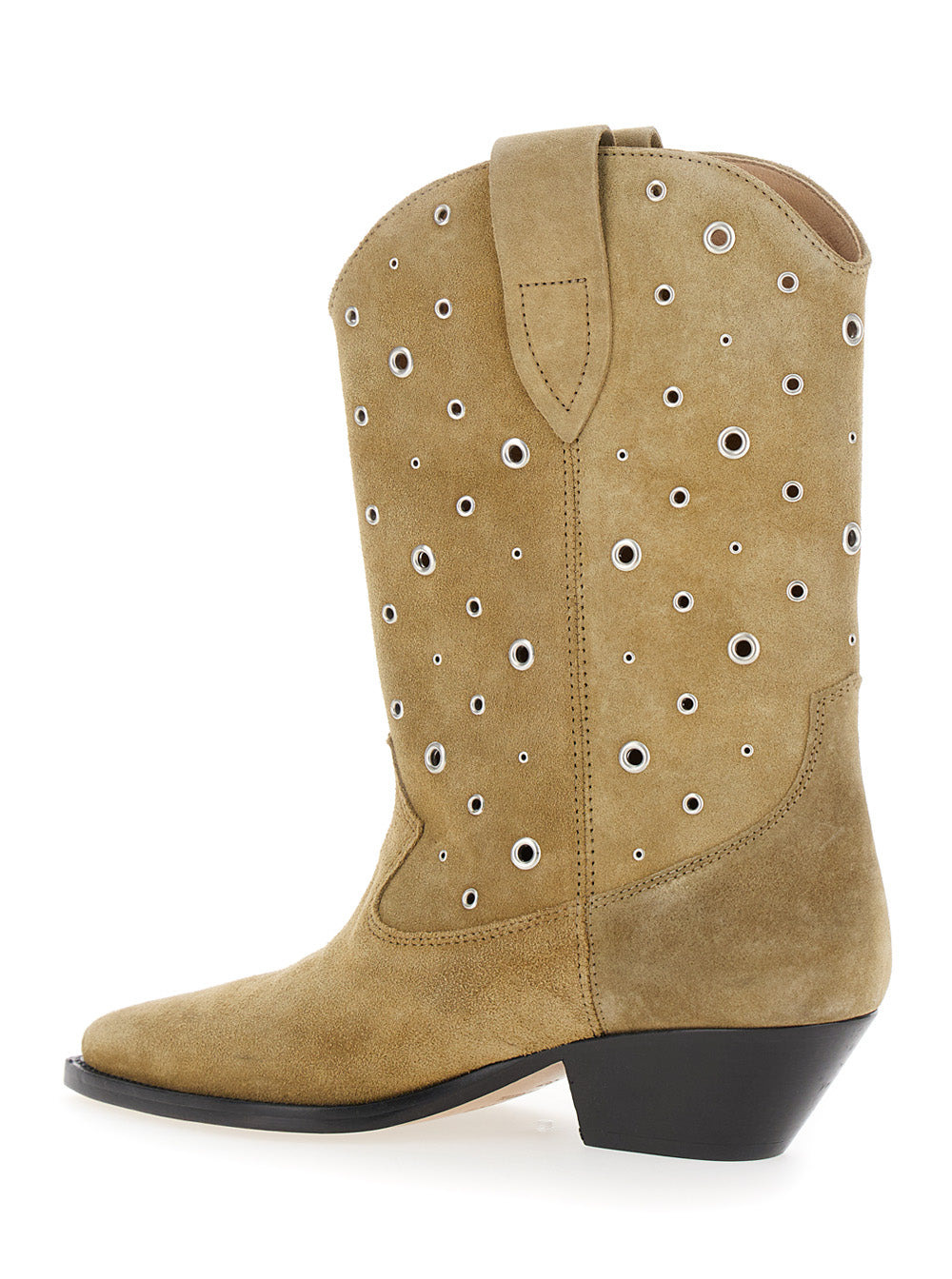 Isabel Marant Women 'Duerto' Beige Western Boots With Studs In Suede Woman - 3