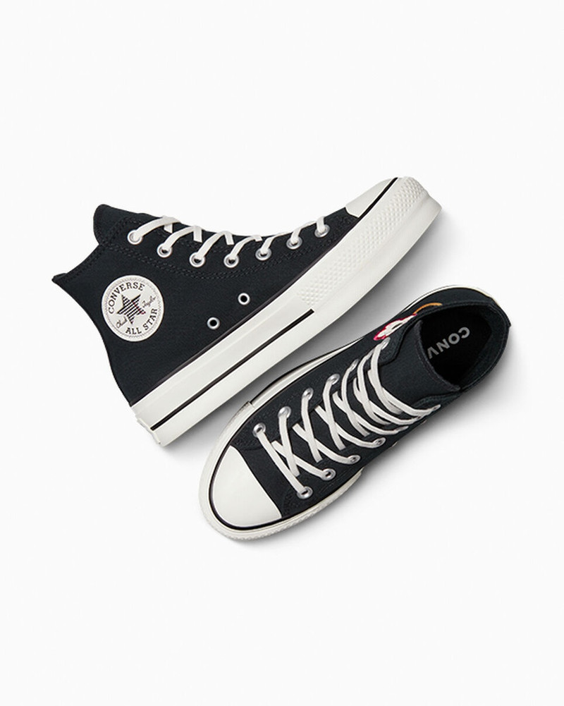 Chuck Taylor 모든 스타 리프트 플랫폼 꽃 패치 워크 5