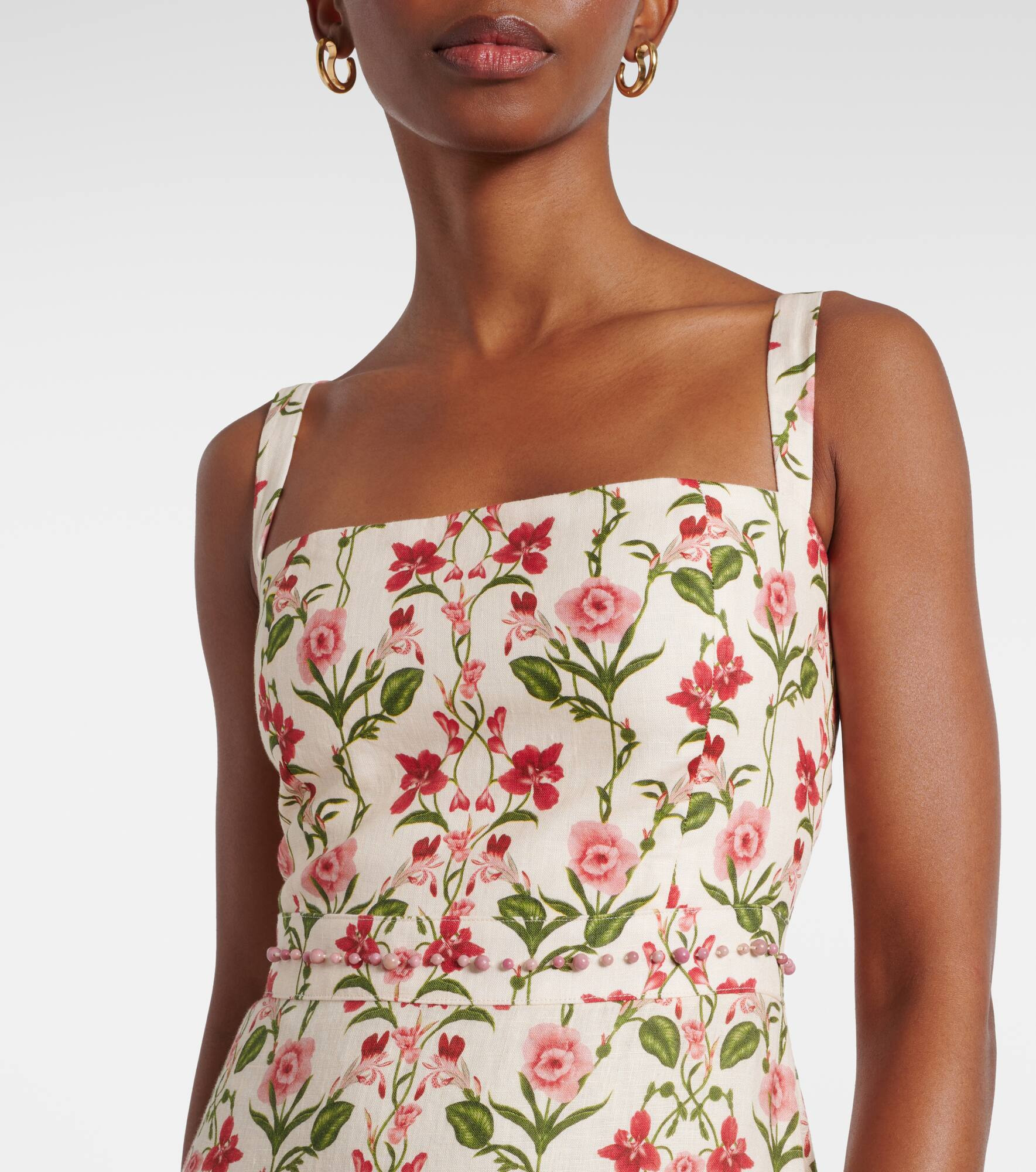Lima floral linen maxi dress - 4