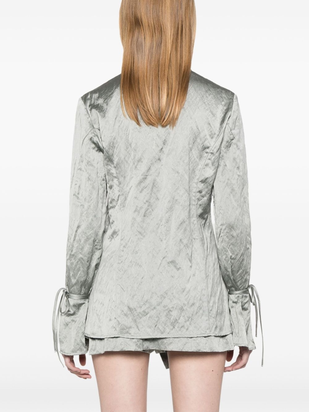 crinkled-satin shirt - 4