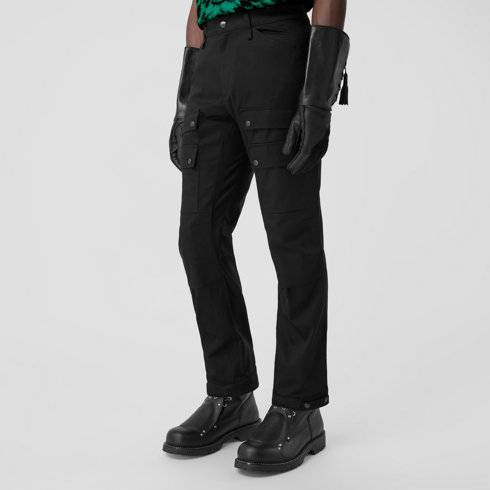 Embroidered Logo Cotton Cargo Trousers - 5