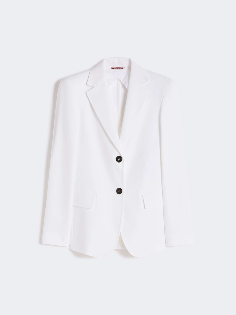 ZANNA Double cotton crêpe blazer - WHITE 1