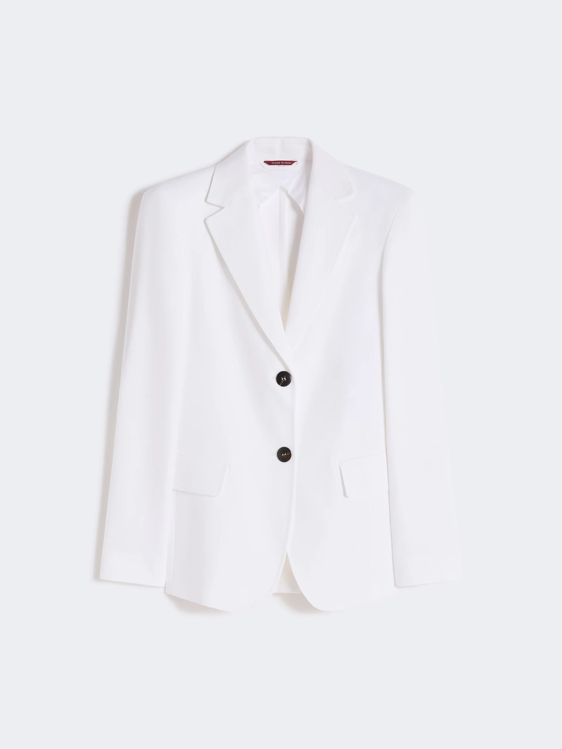 Double cotton crêpe blazer - WHITE - 1