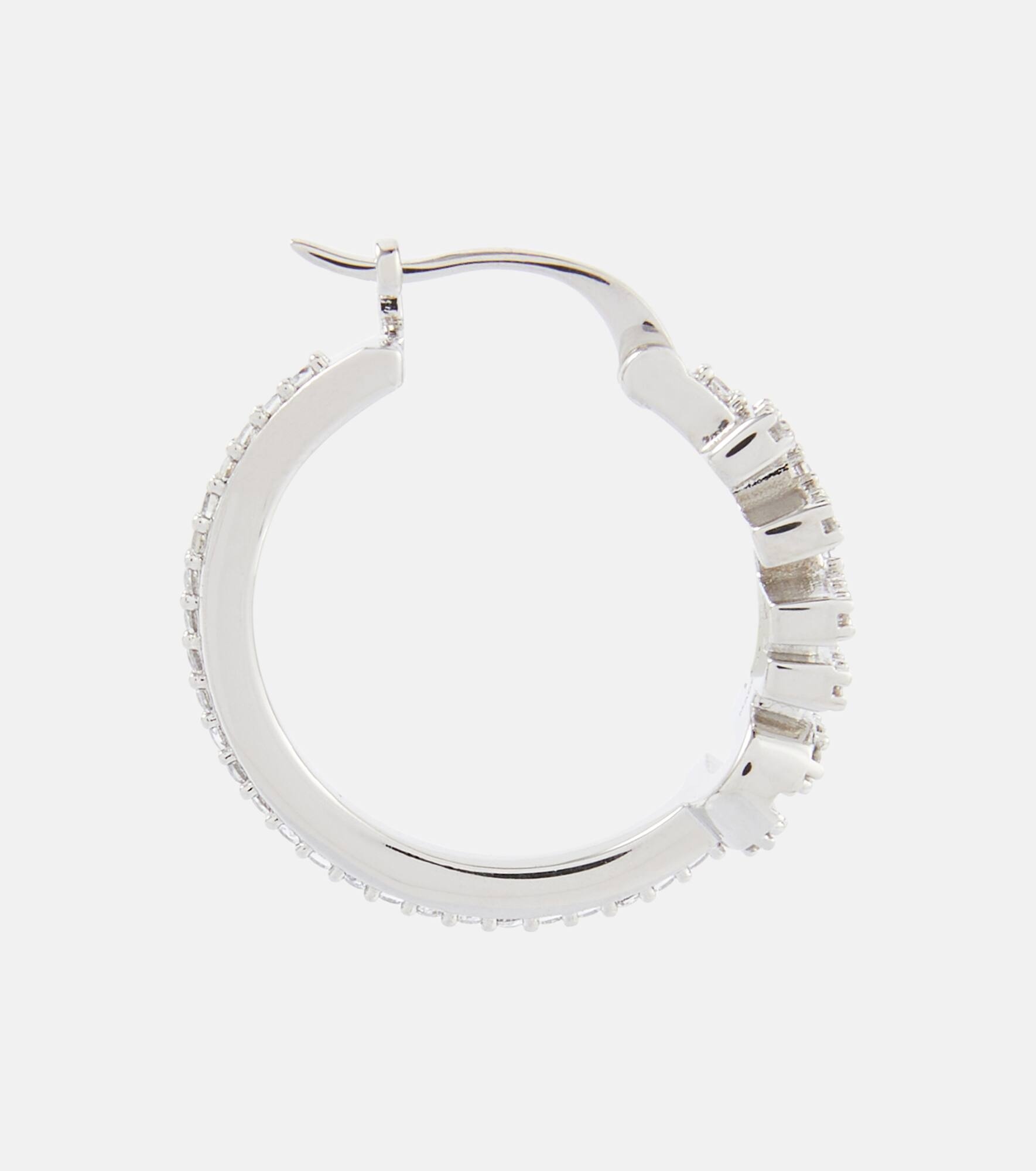 Logo crystal-embellished earrings - 2