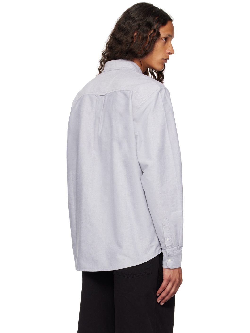 Gray Embroidered C-Logo Shirt - 3