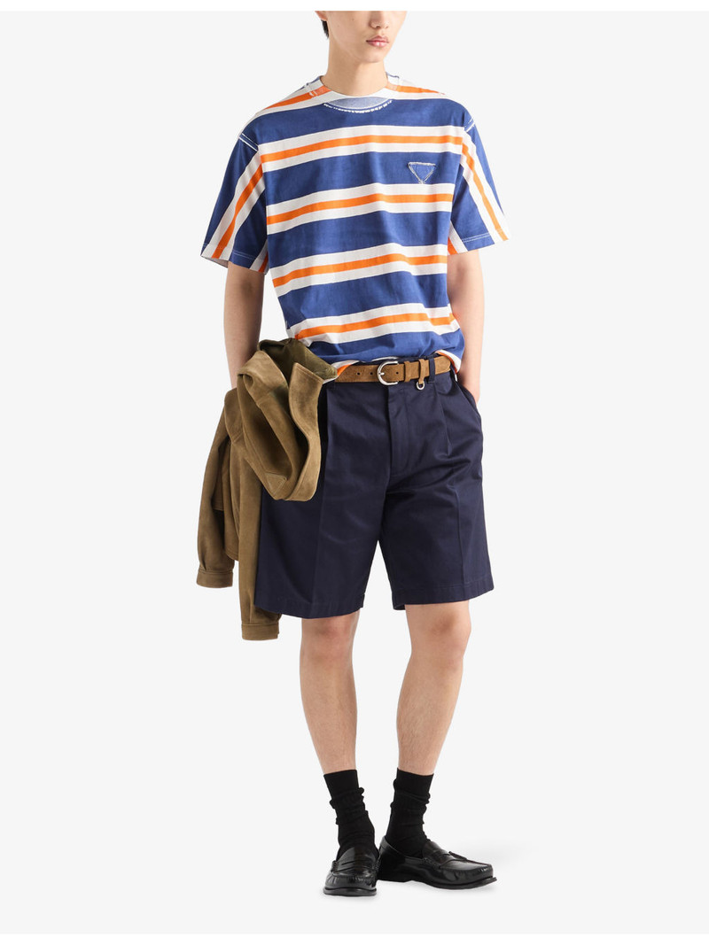 Prada Printed Cotton-Jersey T-Shirt outlook
