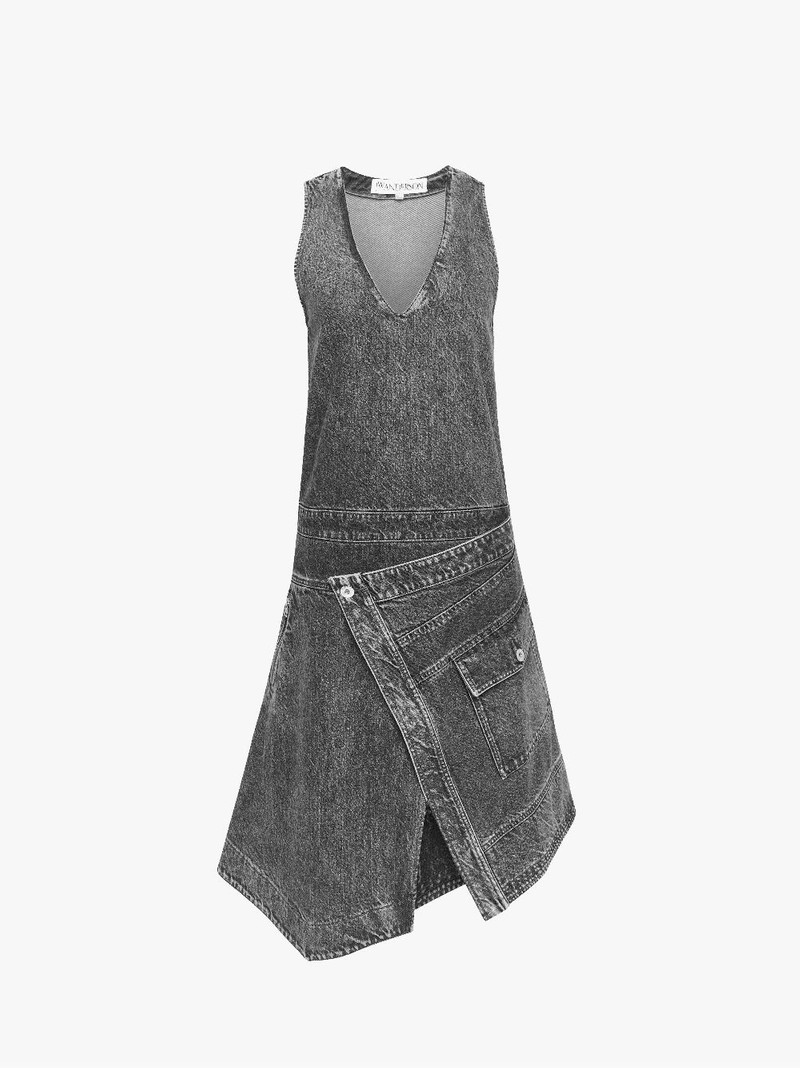 WRAP FRONT SLEEVELESS DRESS - 1