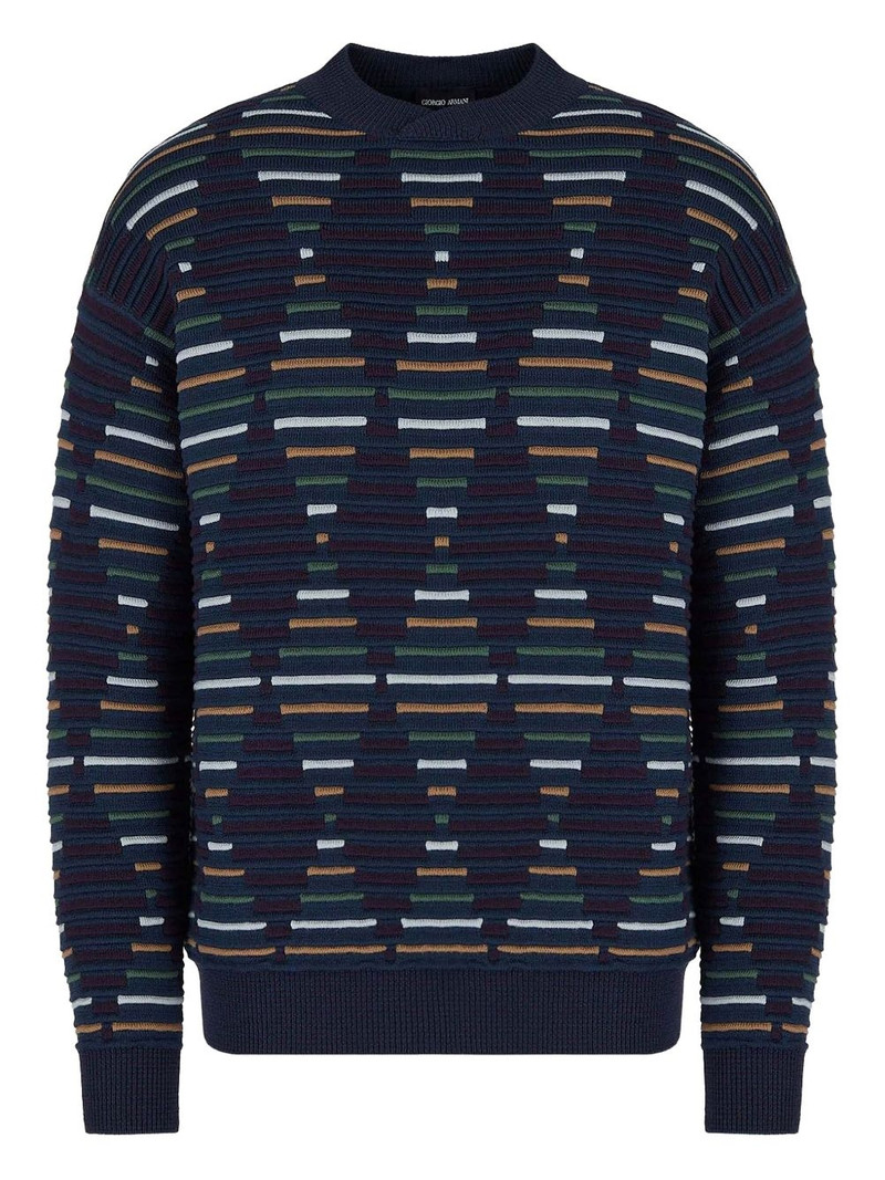 geometric-jacquard sweater 1