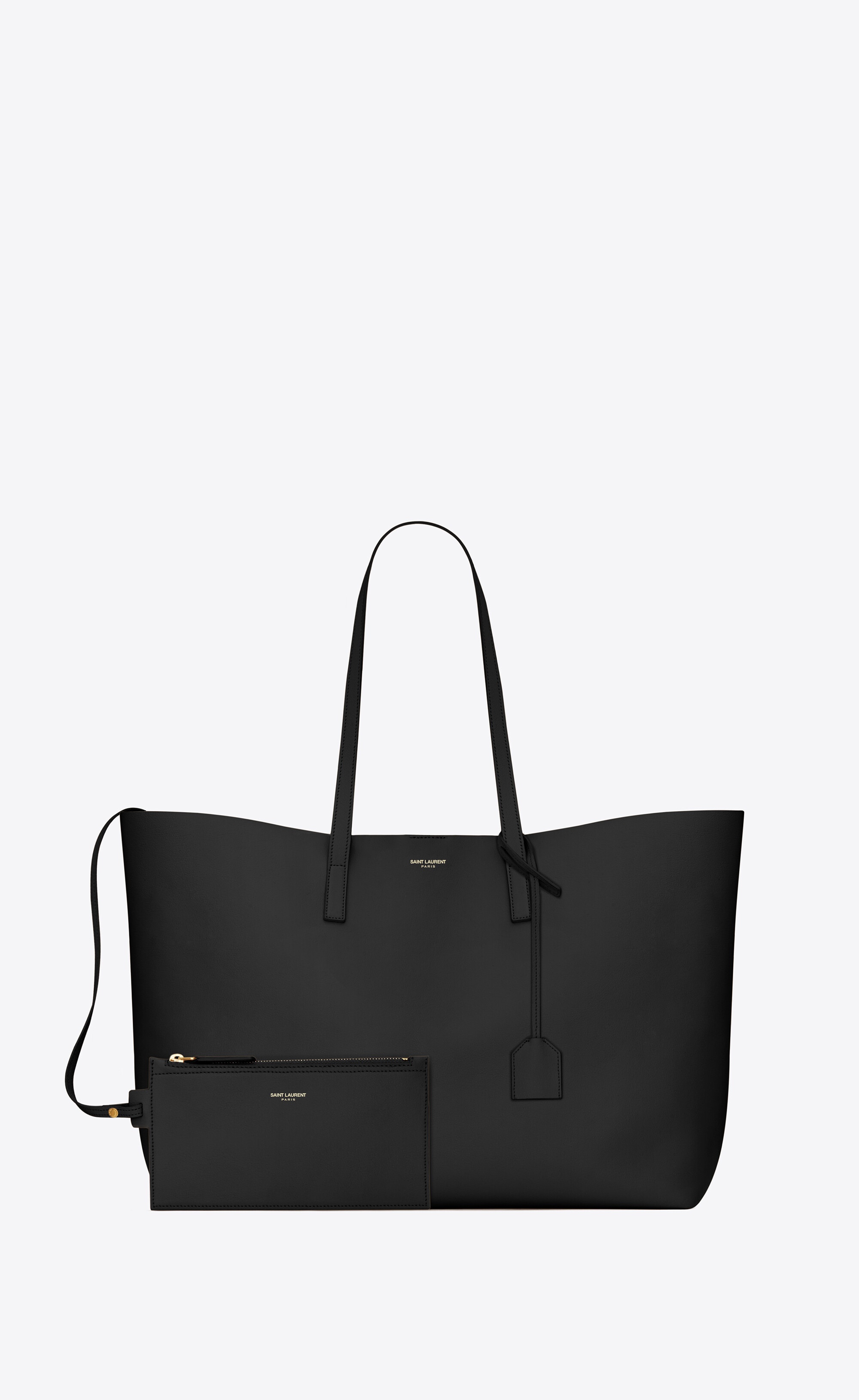 shopping saint laurent e/w in supple leather - 3