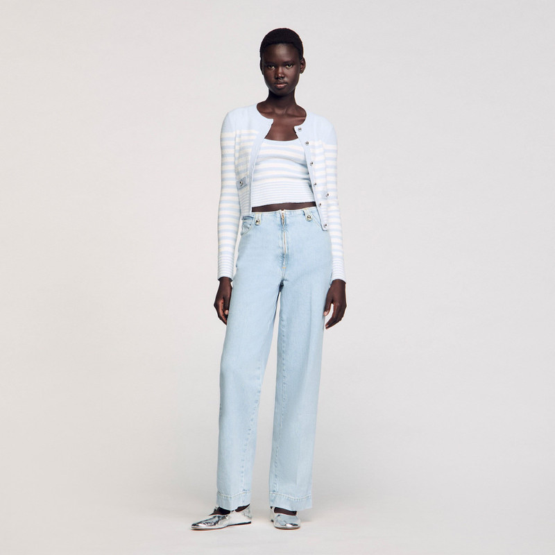 Sandro FADED WIDE-LEG JEANS outlook