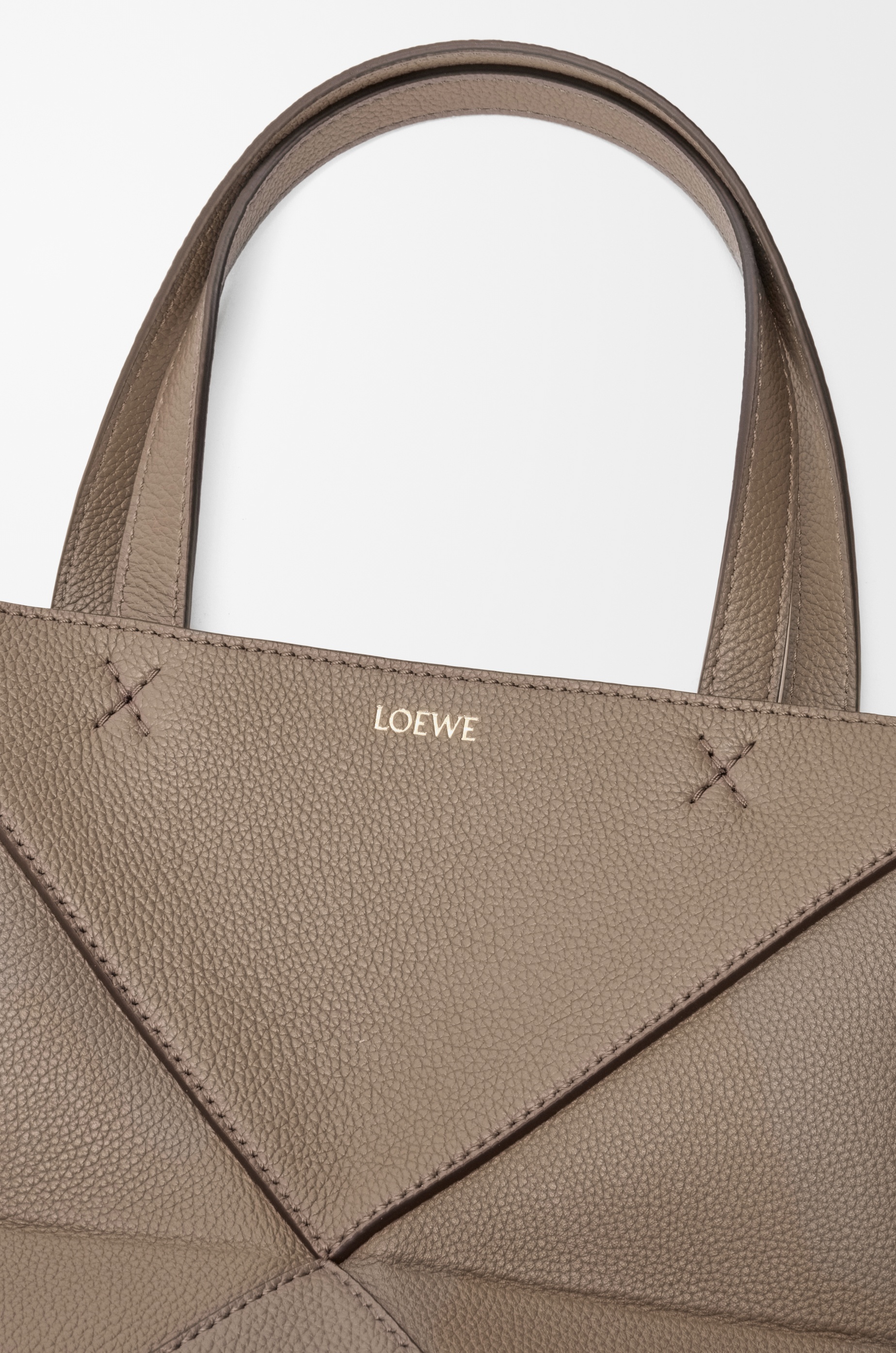 Mini Puzzle Fold tote in soft grained calfskin - 11