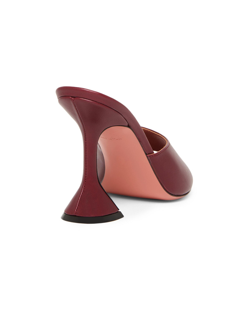 Women's Lupita 95MM Leather Mules - Nappa Wine 3