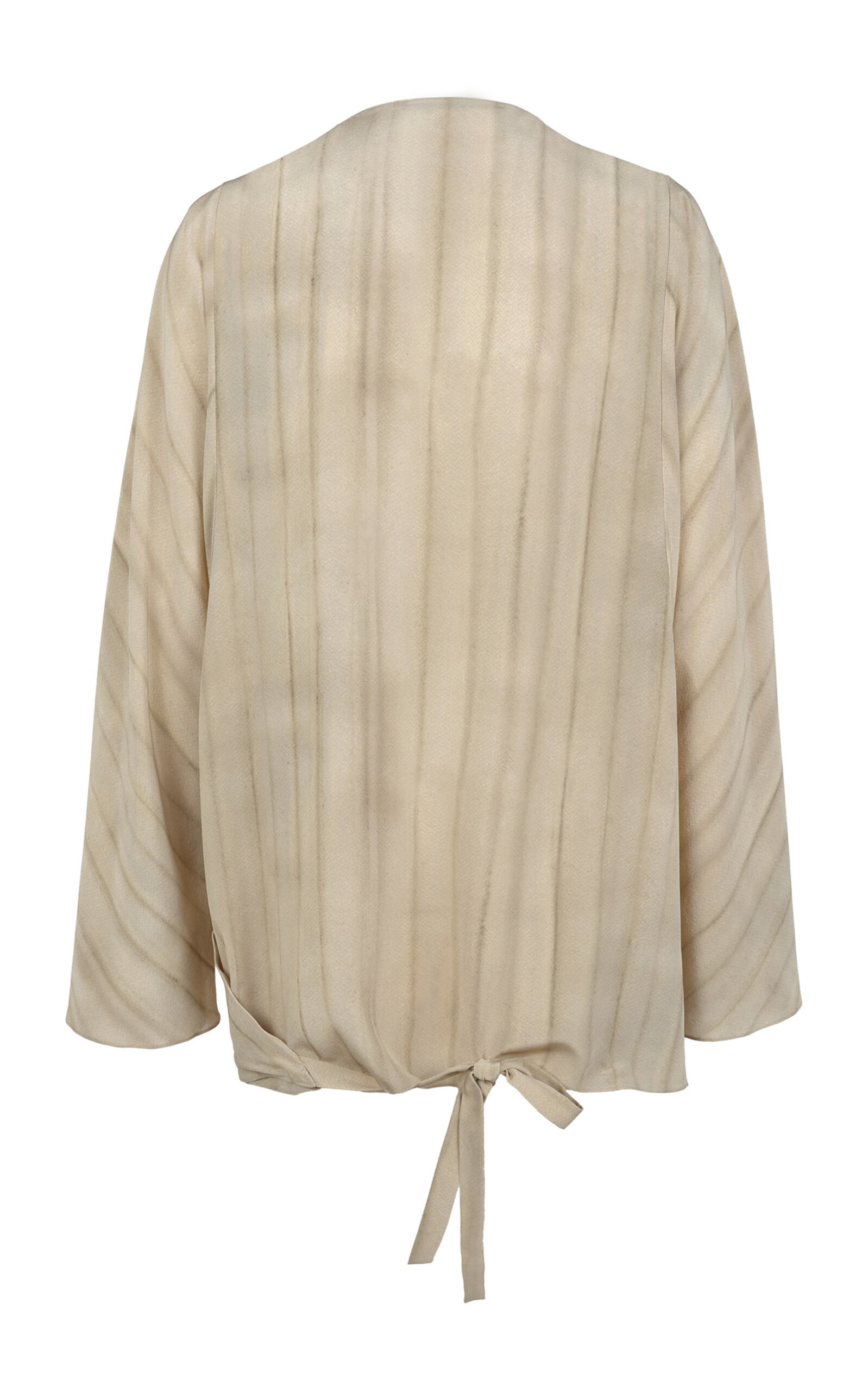 Fedra Striped Silk Wrap Top stripe - 6