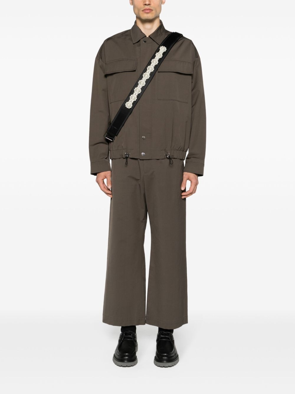 drawstring straight-leg trousers - 2