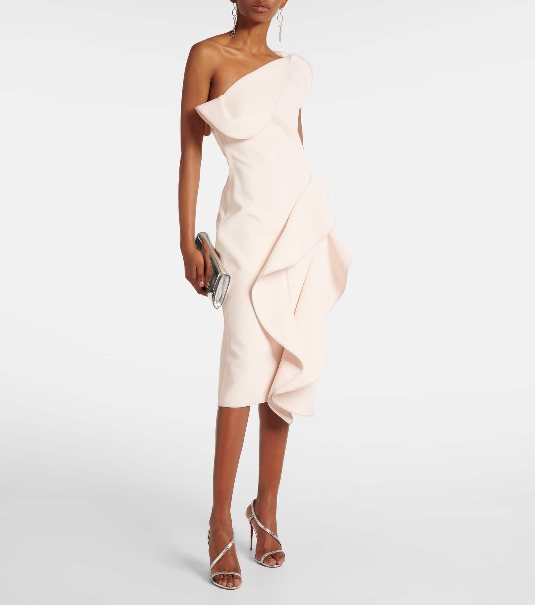 Ruffled one-shoulder midi dress - 2