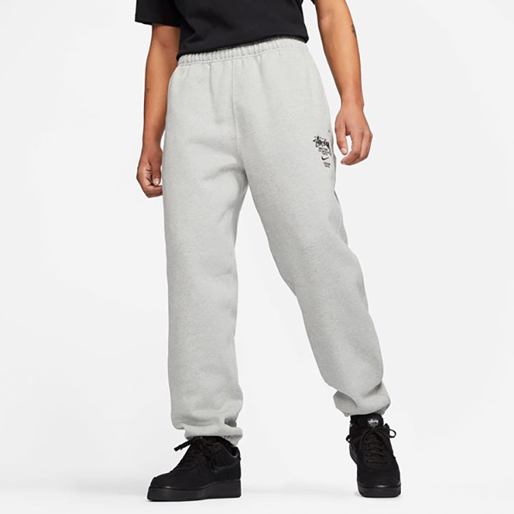 Stussy x Nike International Sweatpants 'Grey' DC4227-050 - 3