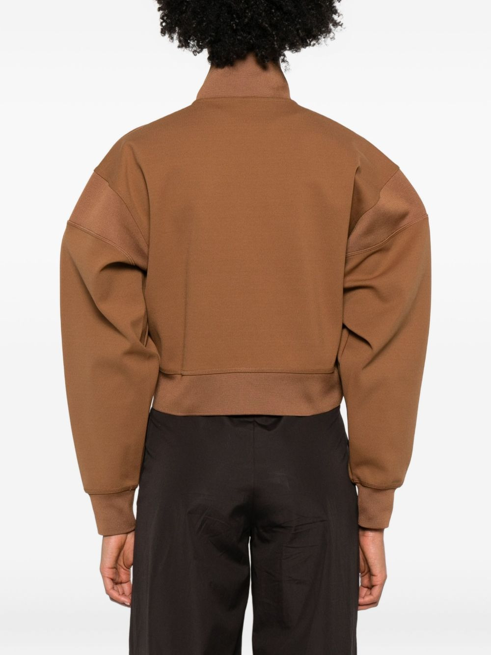 zip-front panelled sweatshirt - 4