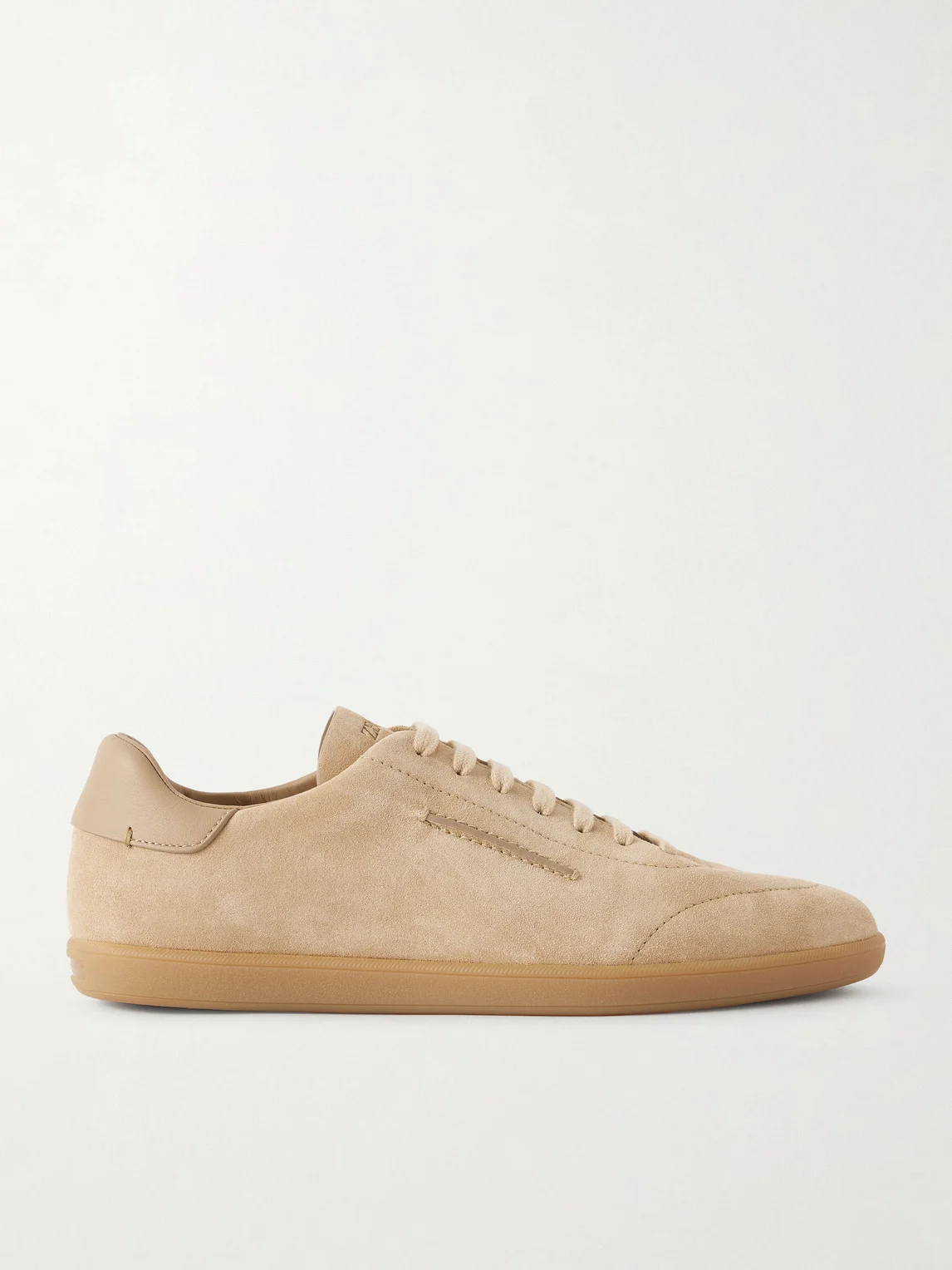 232 Leather-Trimmed Suede Sneakers - 1