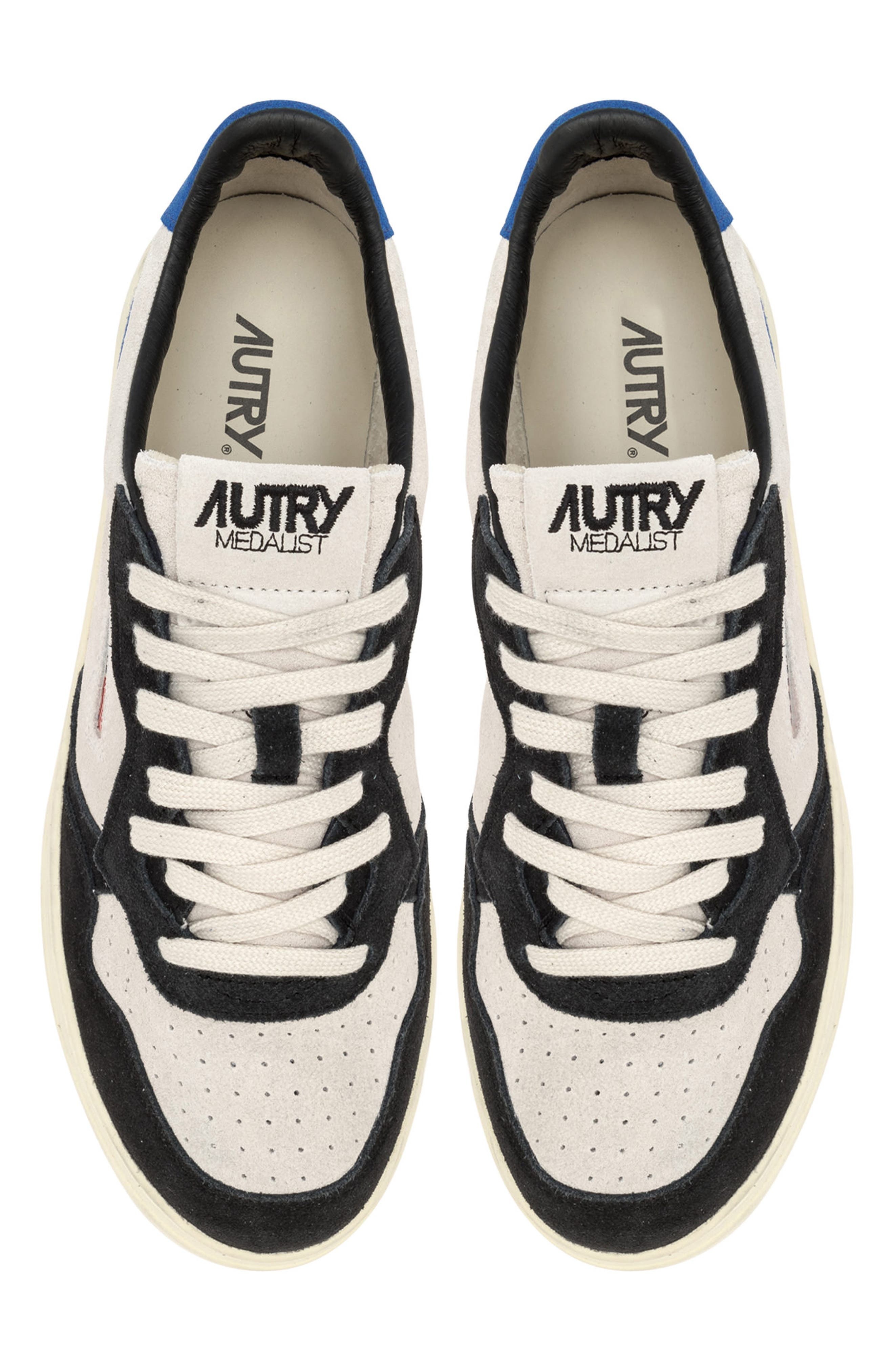 AUTRY Medalist Low Sneaker in Grey/Suede Electric /Black at Nordstrom - 4