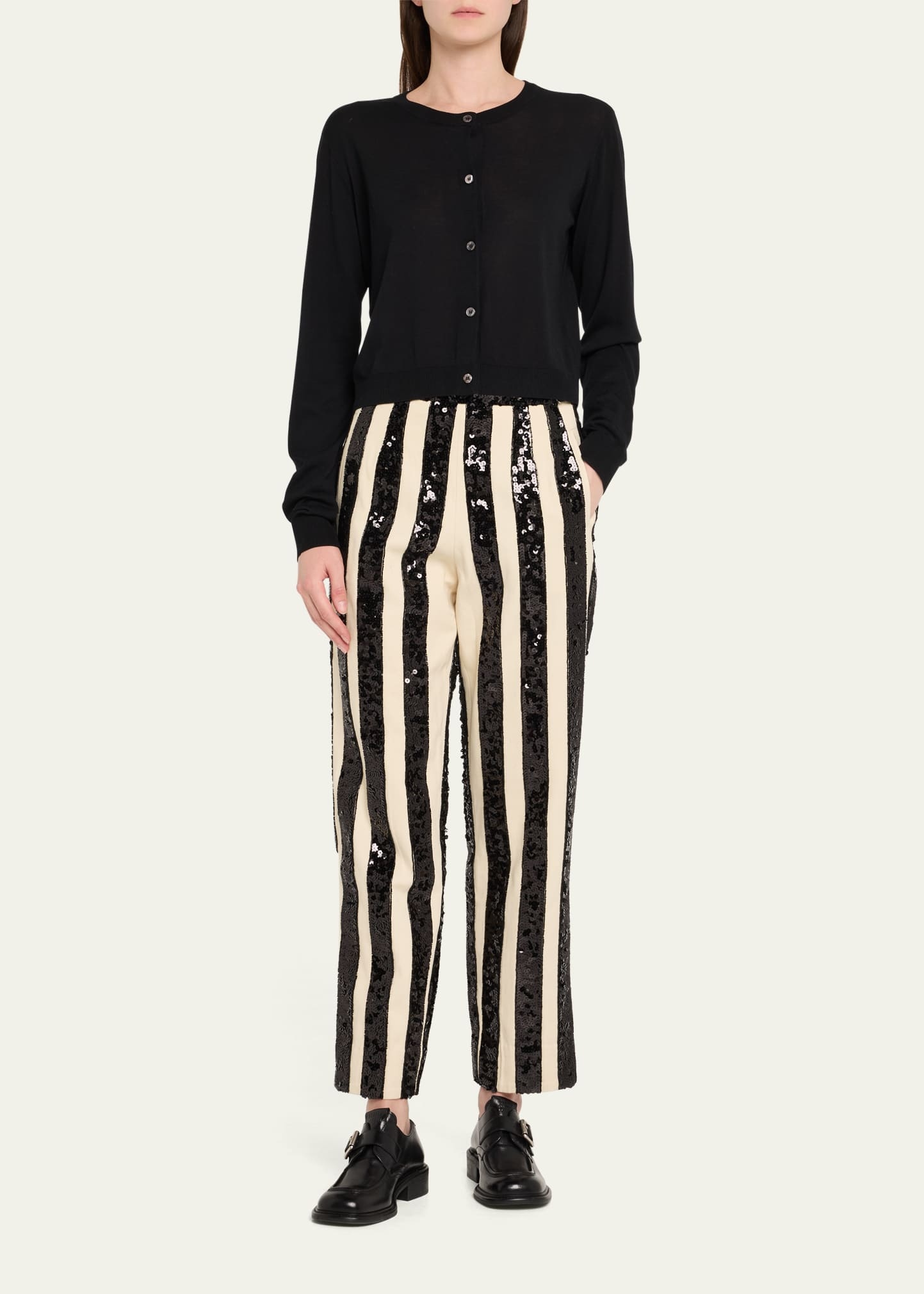 Grandstand Hall Stripe Sequined Trousers - 2