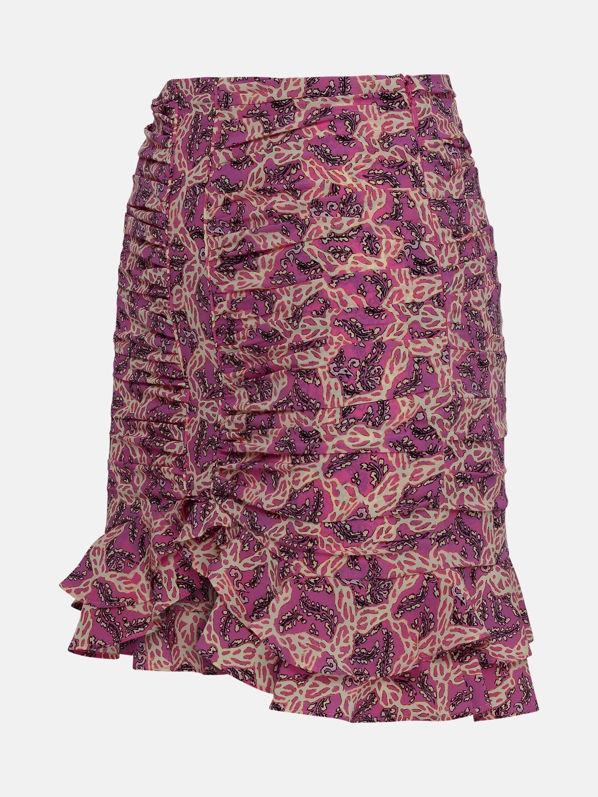 'MILENDI' PINK SILK MINISKIRT - 2
