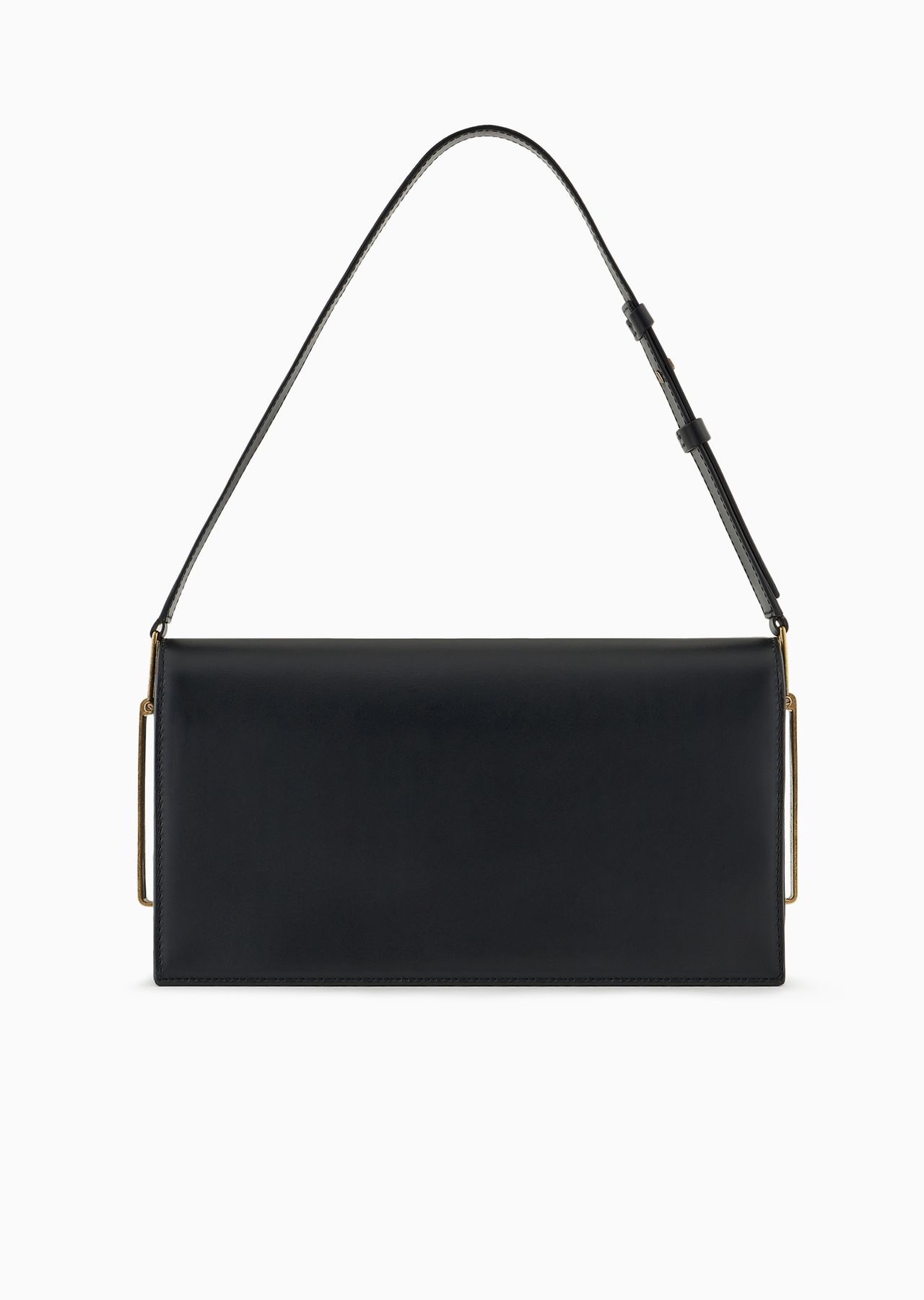 Polished leather baguette bag - 3