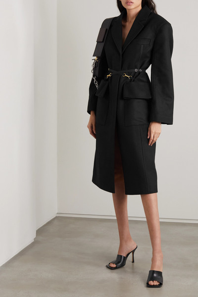 JACQUEMUS Soco buckled wool-blend coat outlook